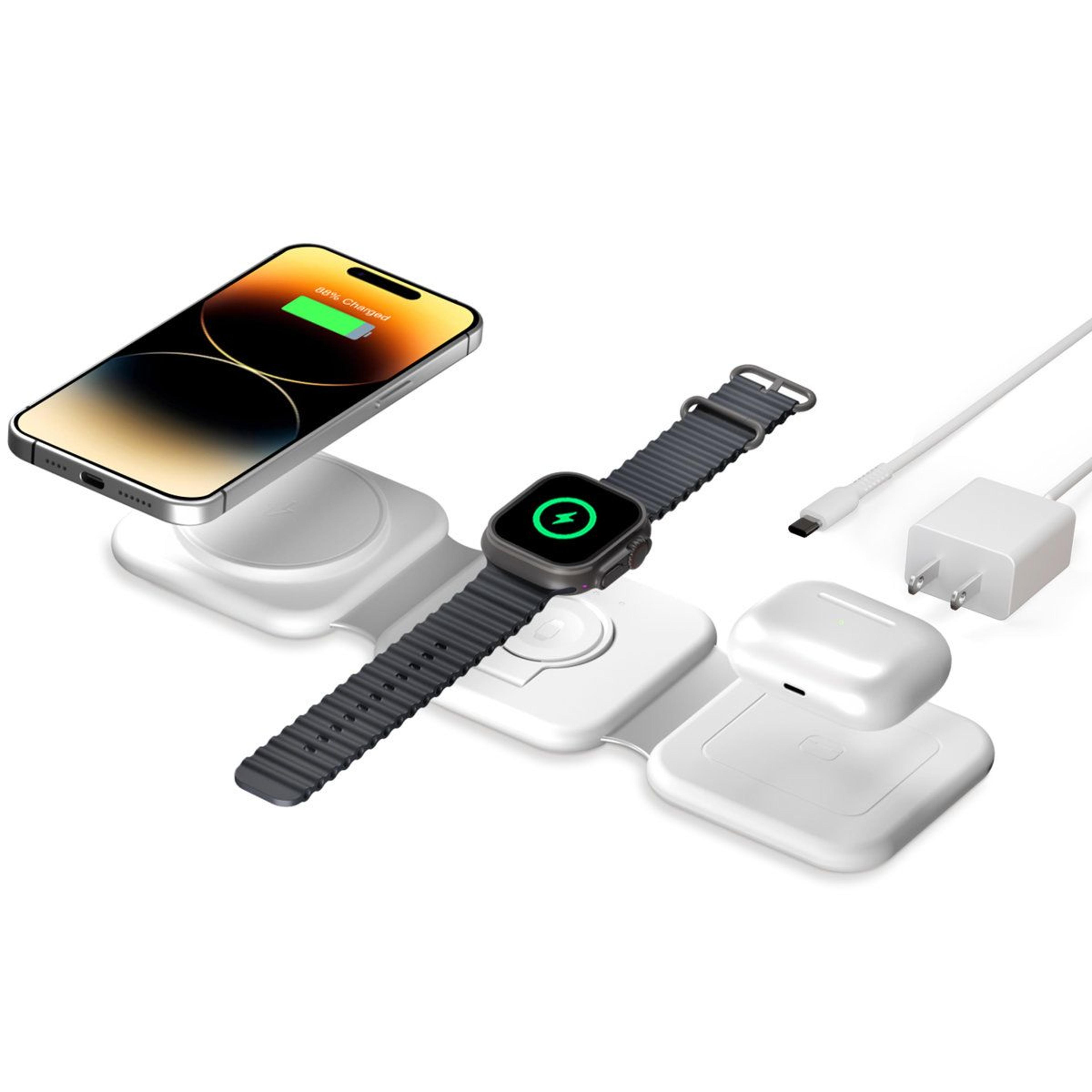 magnetic 3 in 1 wireless charging station for apple devices