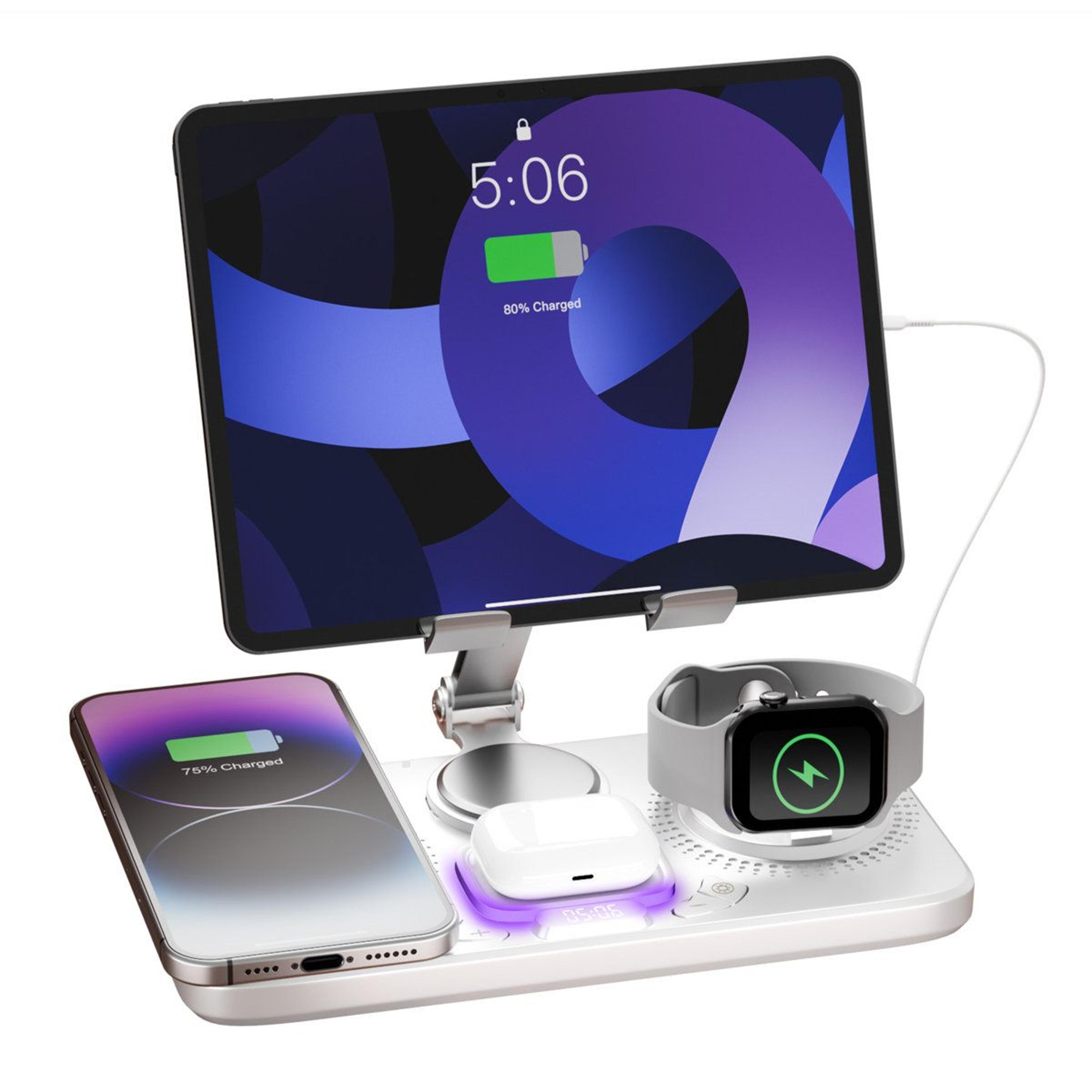 7 in 1 foldable magnetic wireless charging station for apple devices