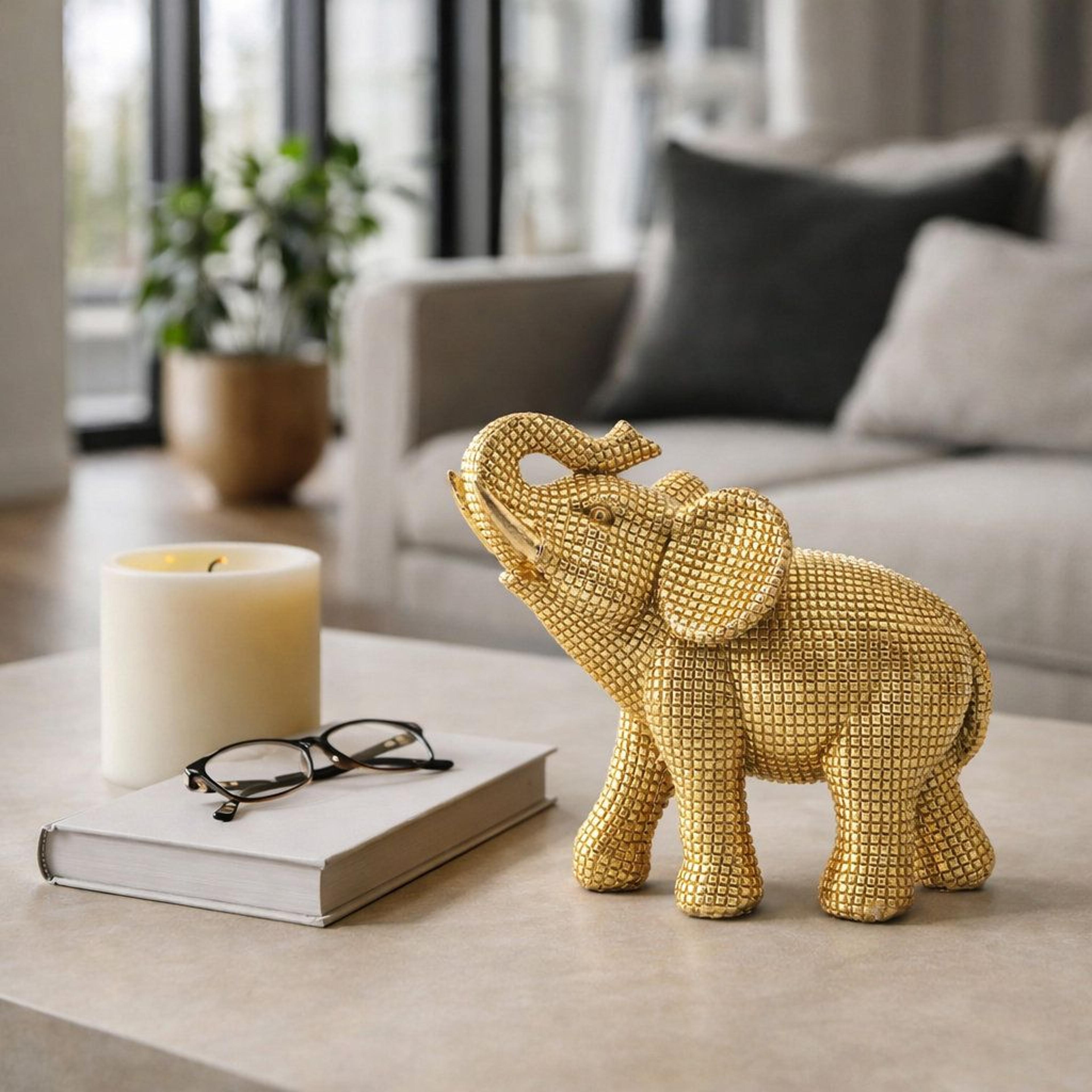 elegant resin elephant figurine for home and office decor