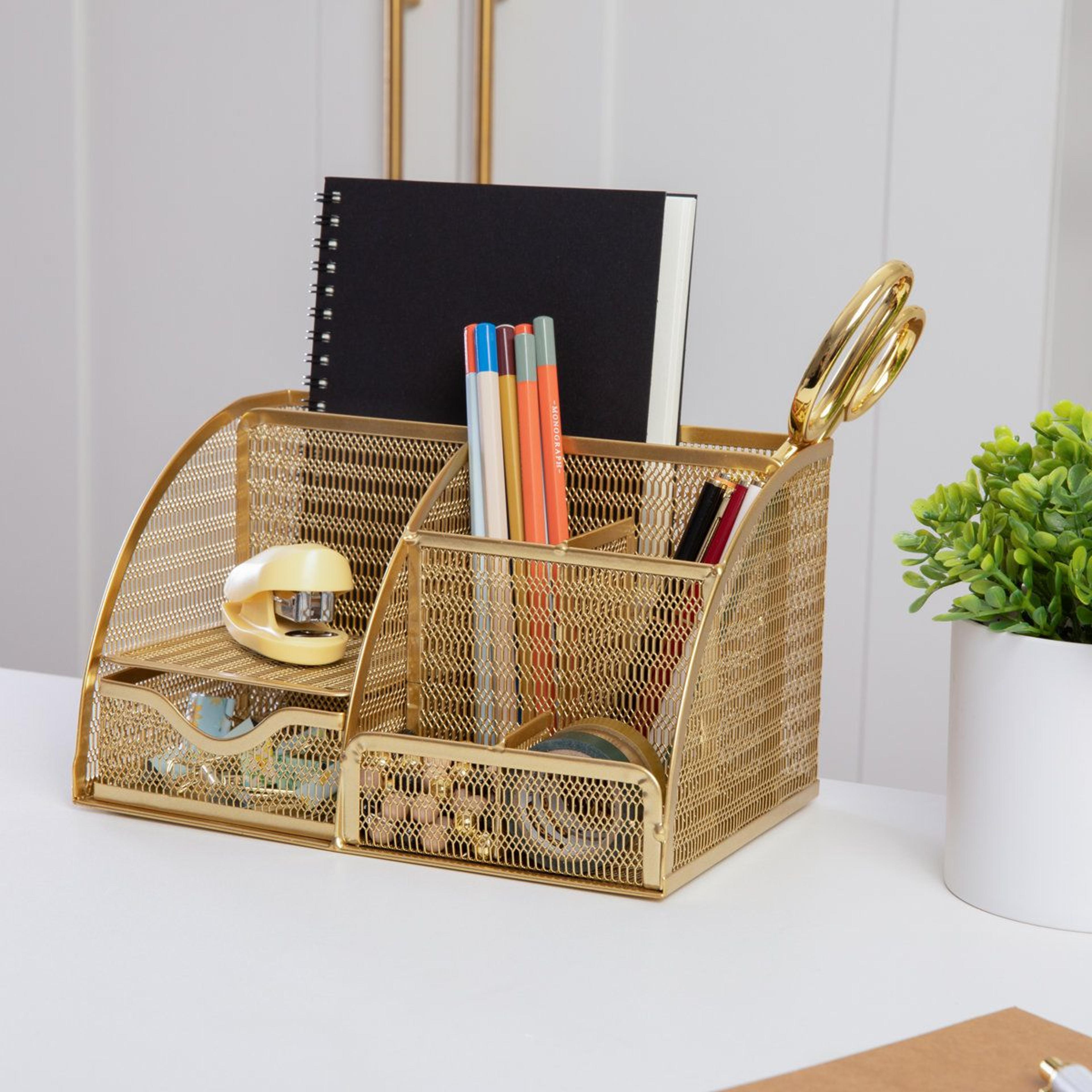 ryder mesh desktop organizer with drawer