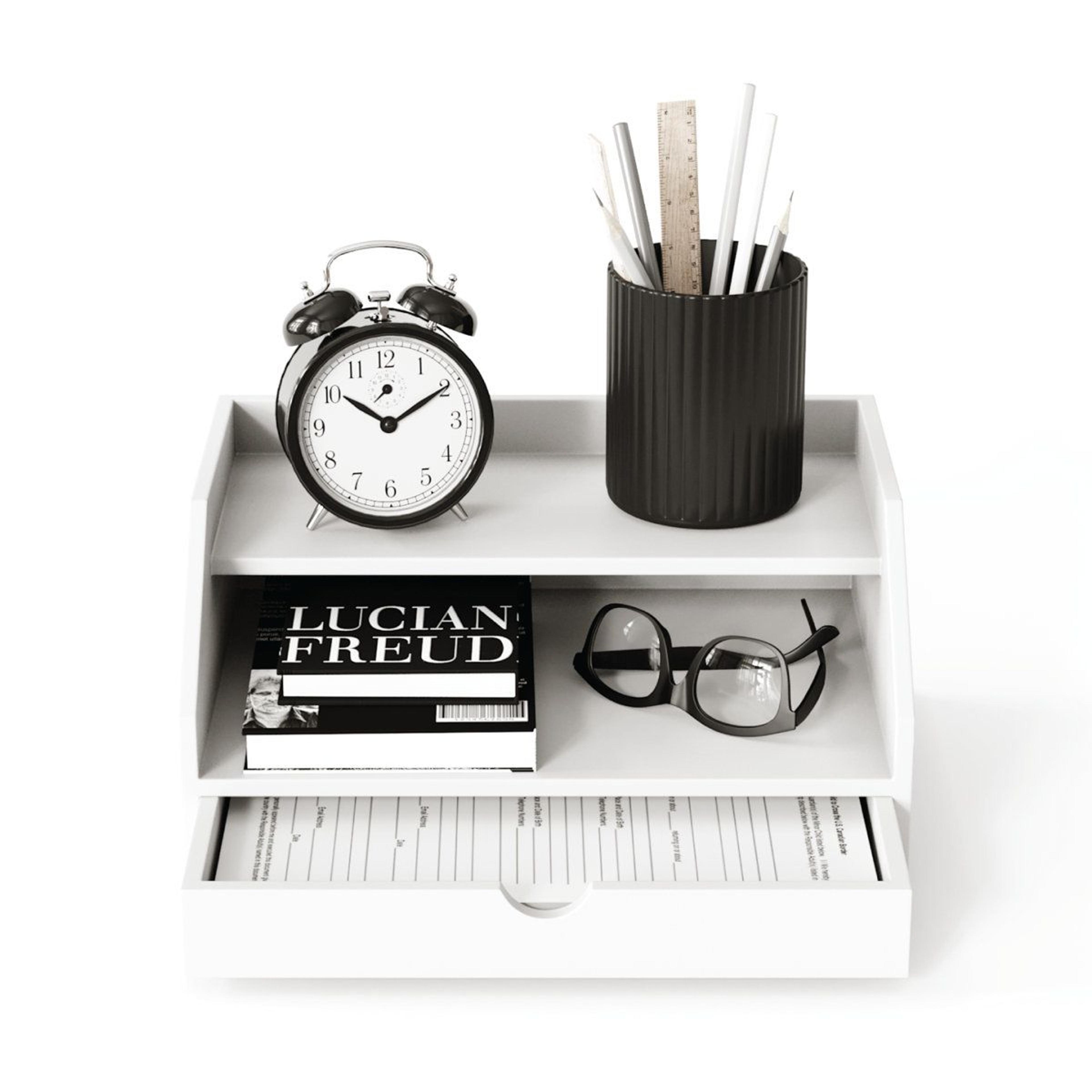 mason 3 tier desk organizer with drawer
