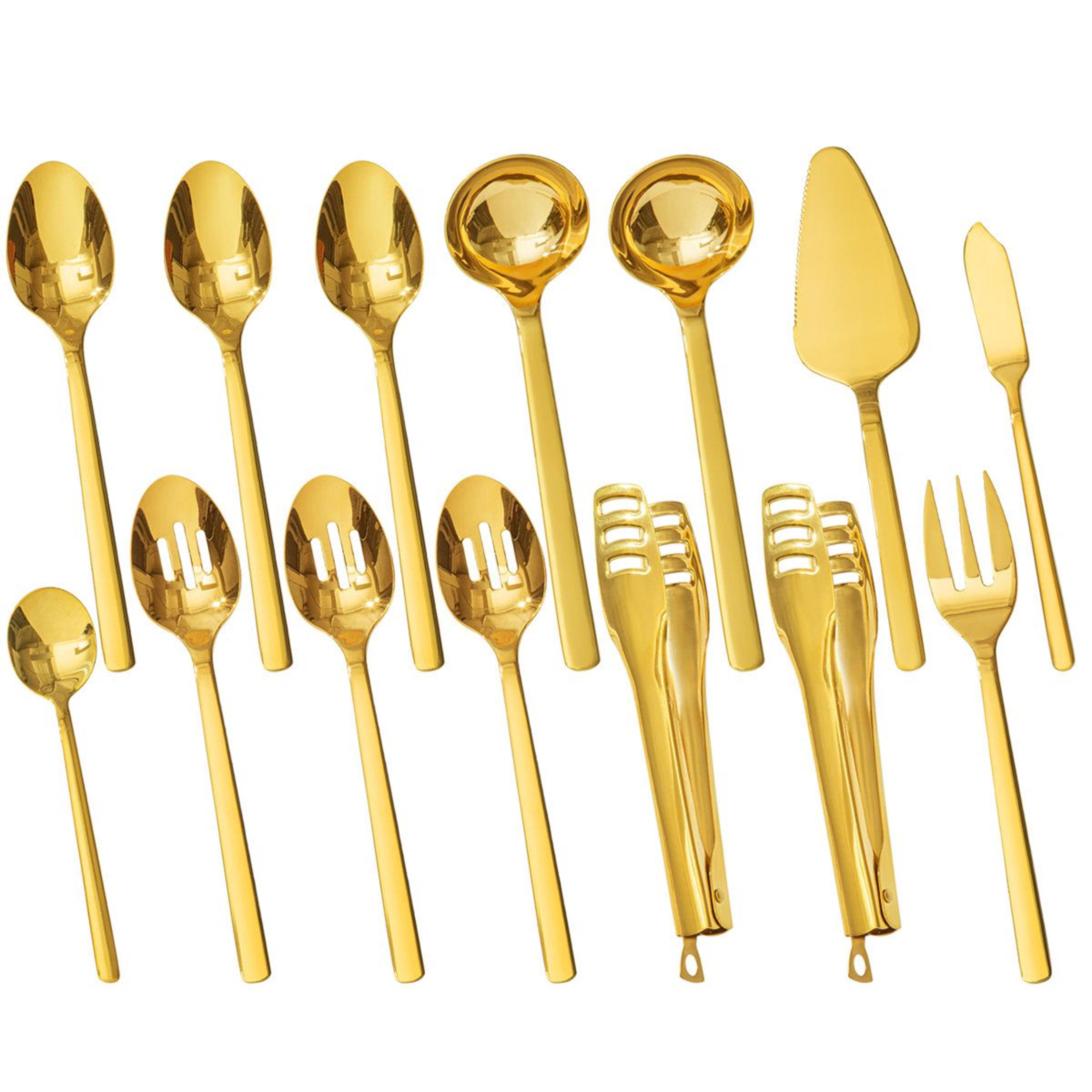 14 piece 18/10 stainless steel hostess serving set