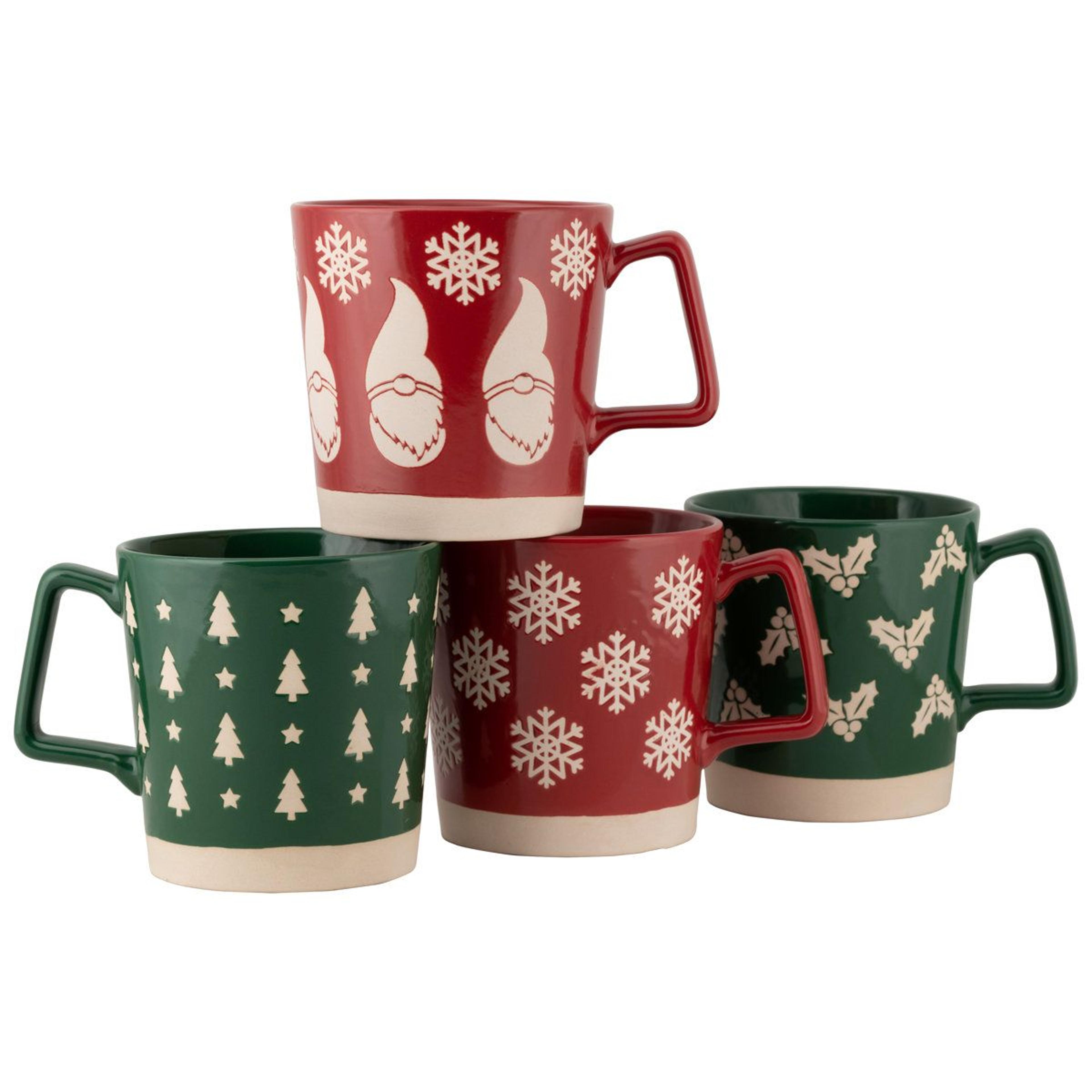 farden christmas coffee mug set of 4 with 20 oz ceramic holiday cups