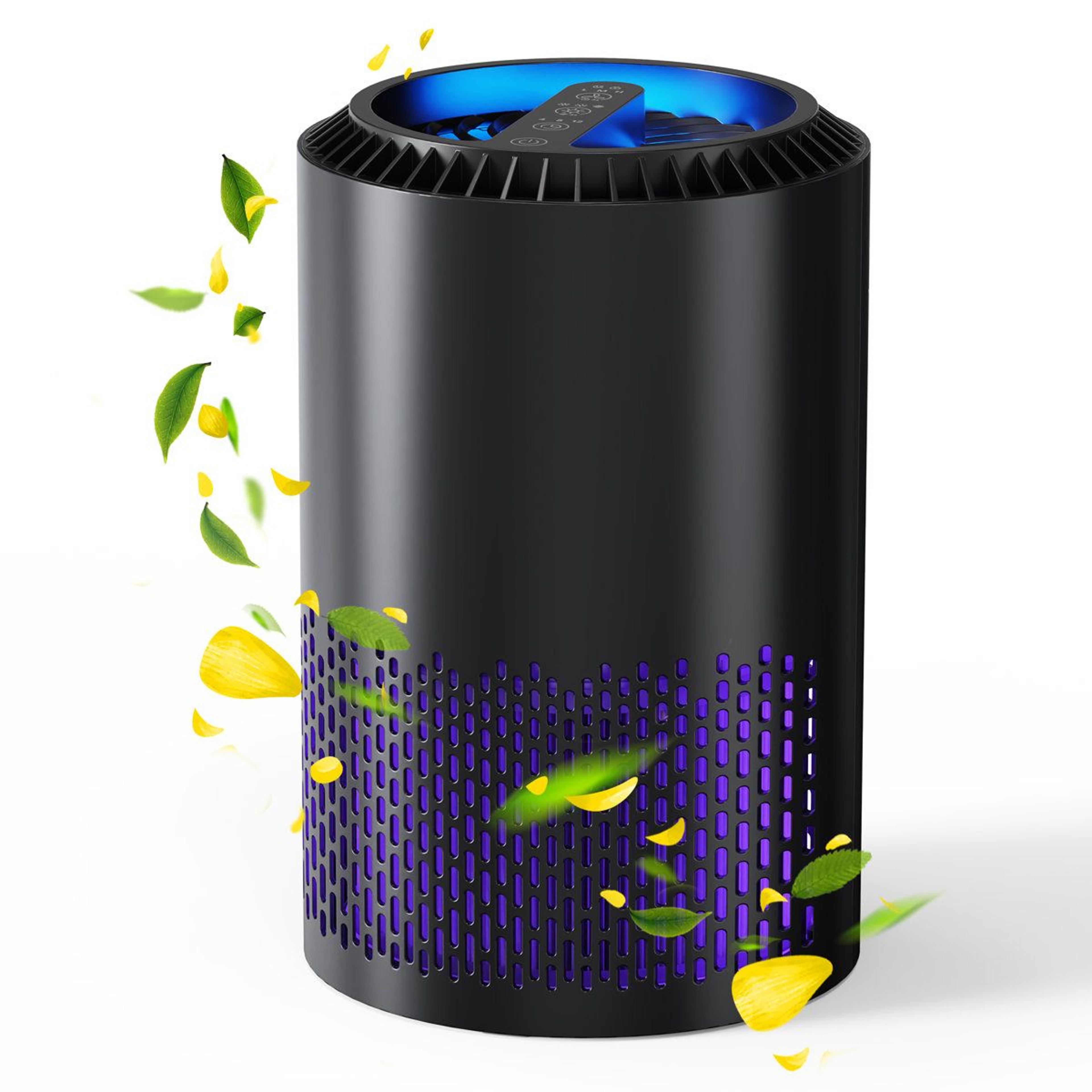 kloudic hepa air purifier for bedroom with aromatherapy and quiet 22db operation
