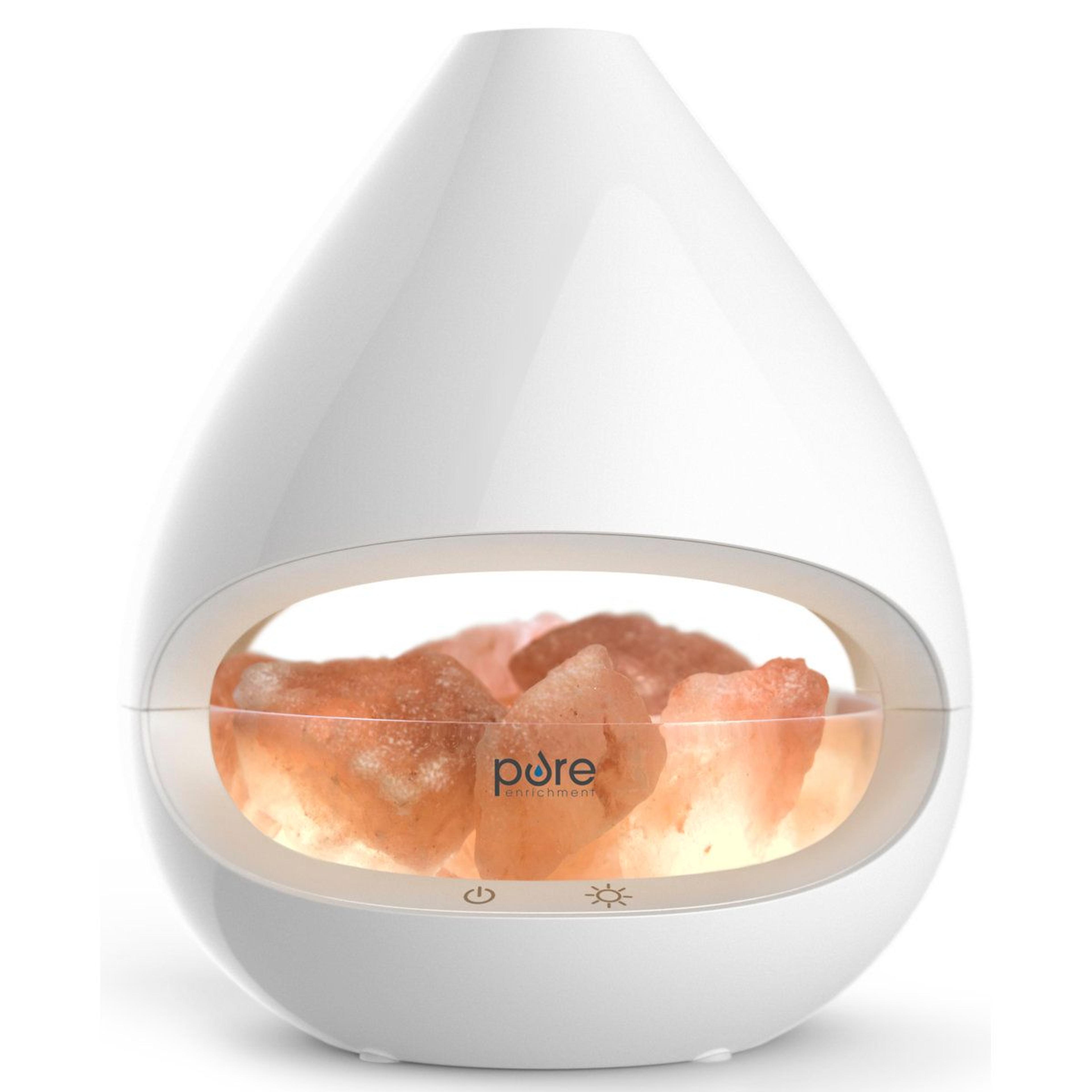 crystal himalayan salt lamp & essential oil diffuser 160ml