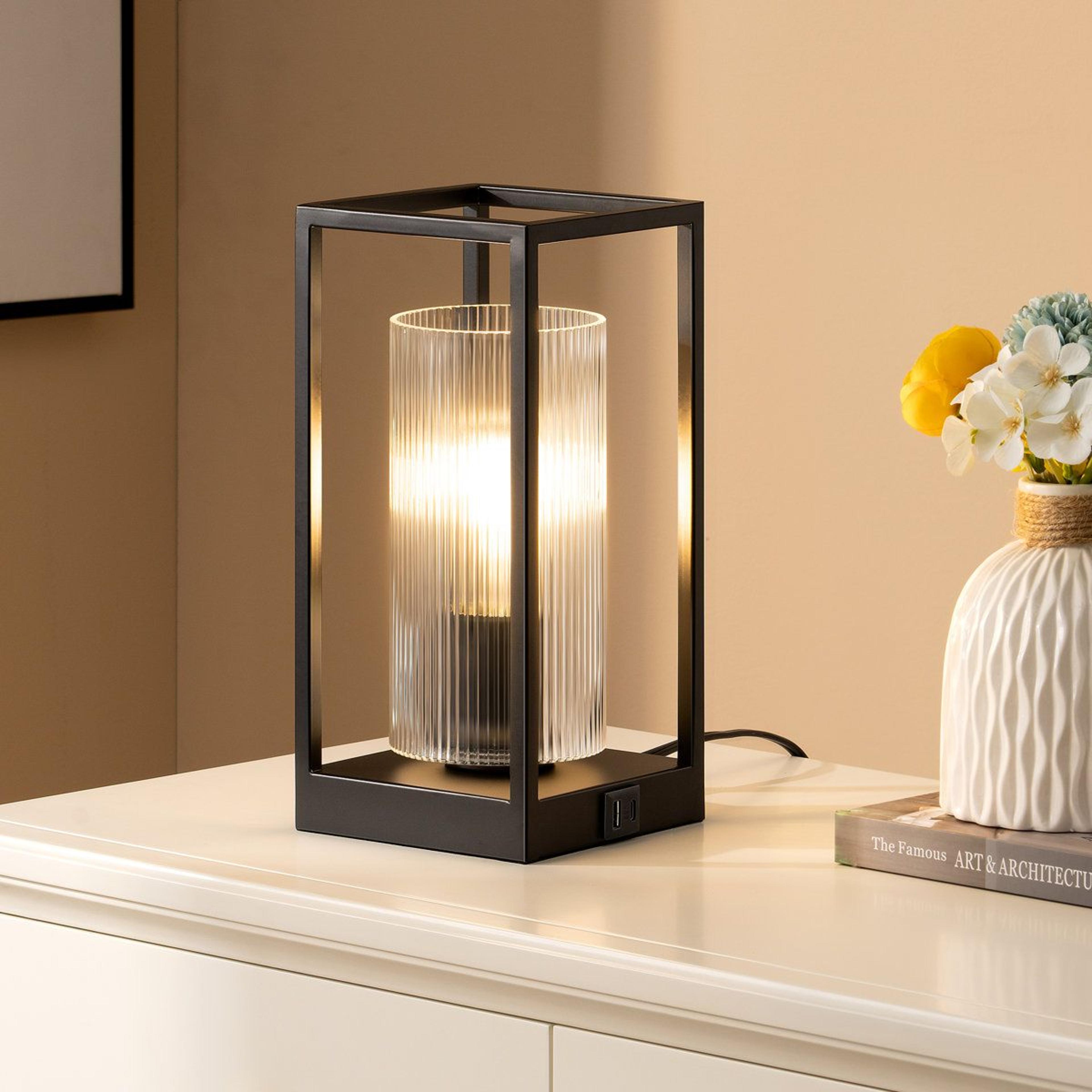 3 way dimmable touch table lamp with usb c and usb a charging