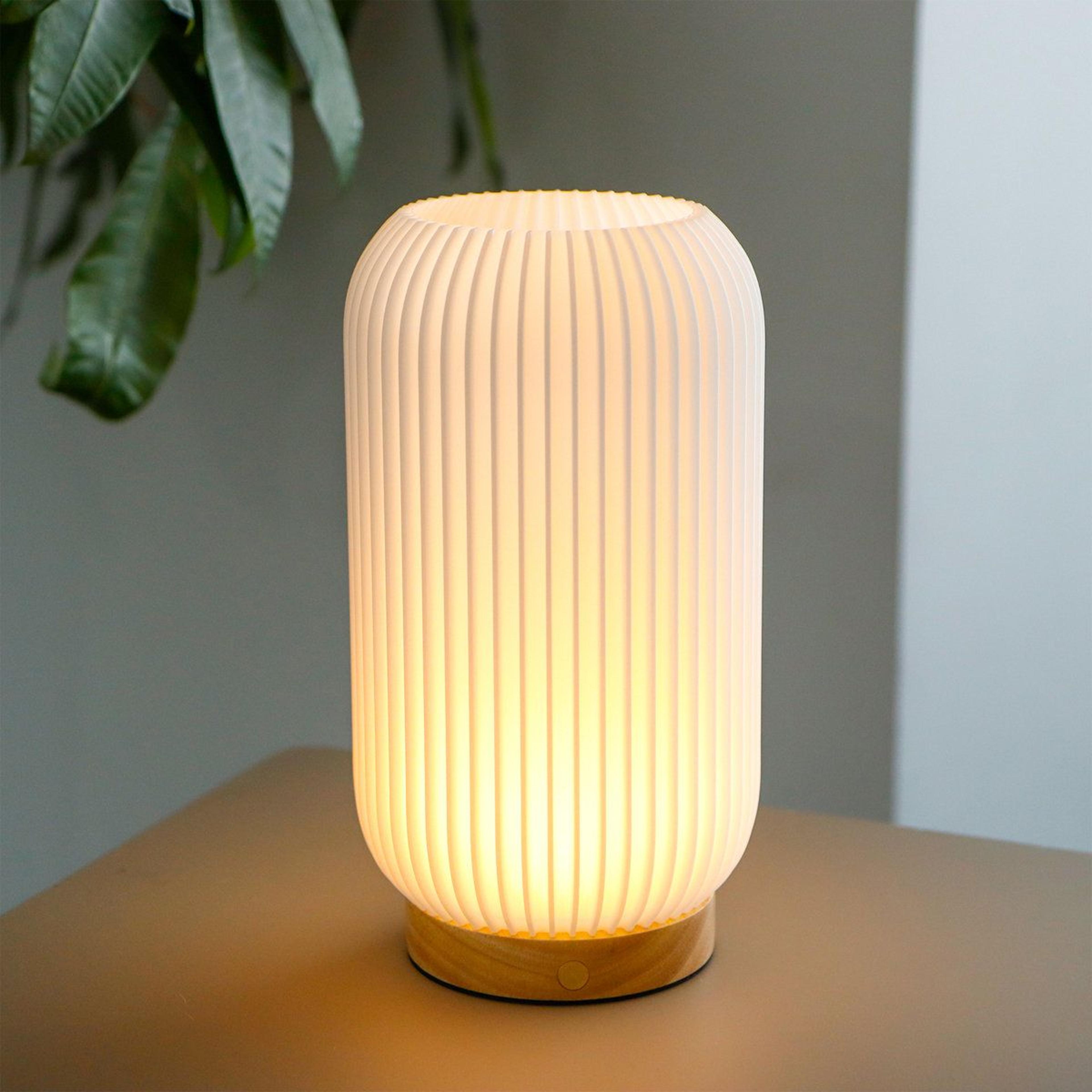 3d printed touch bedside lamp with dimmable ambient light