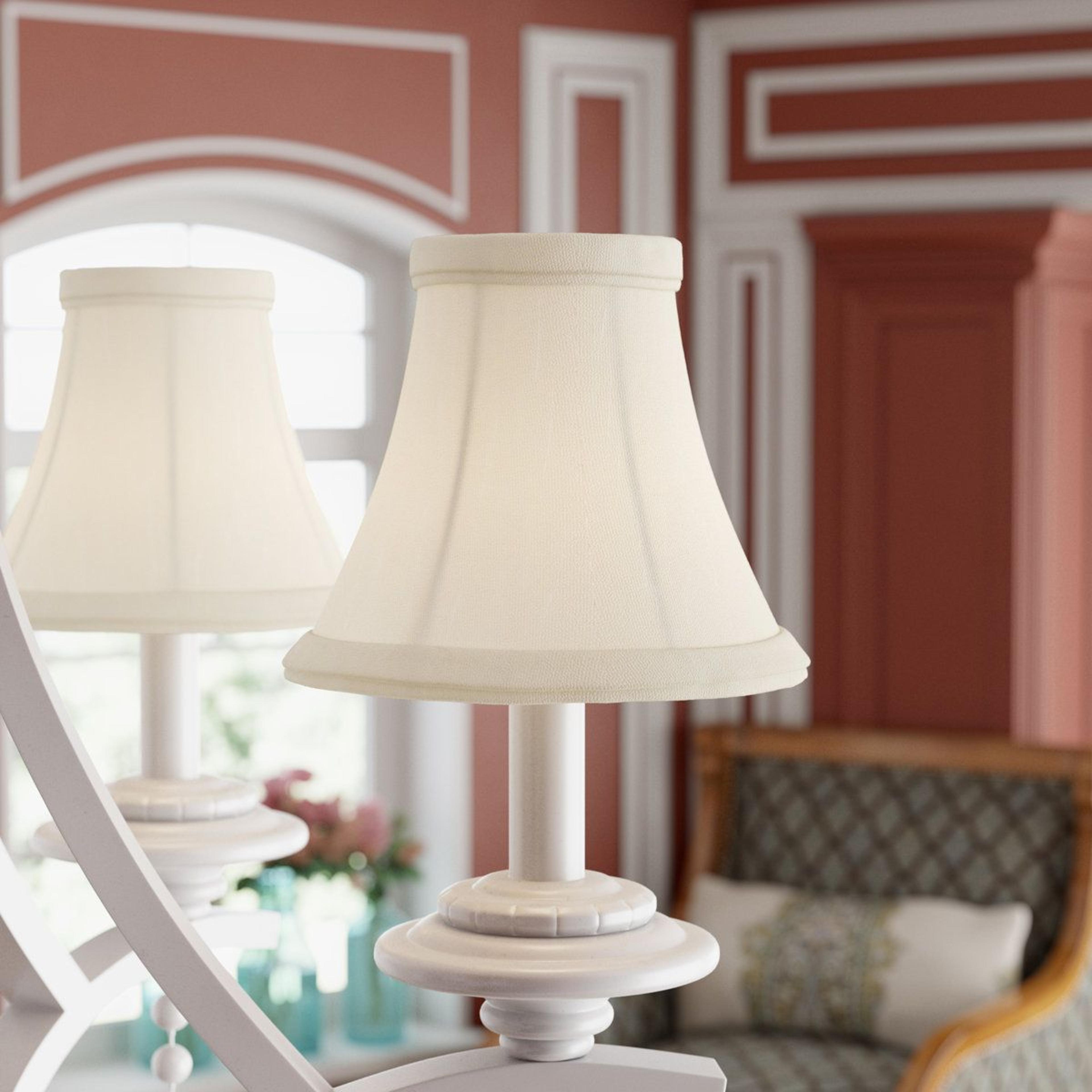 silk bell clip on lamp shade for chandeliers and sconces