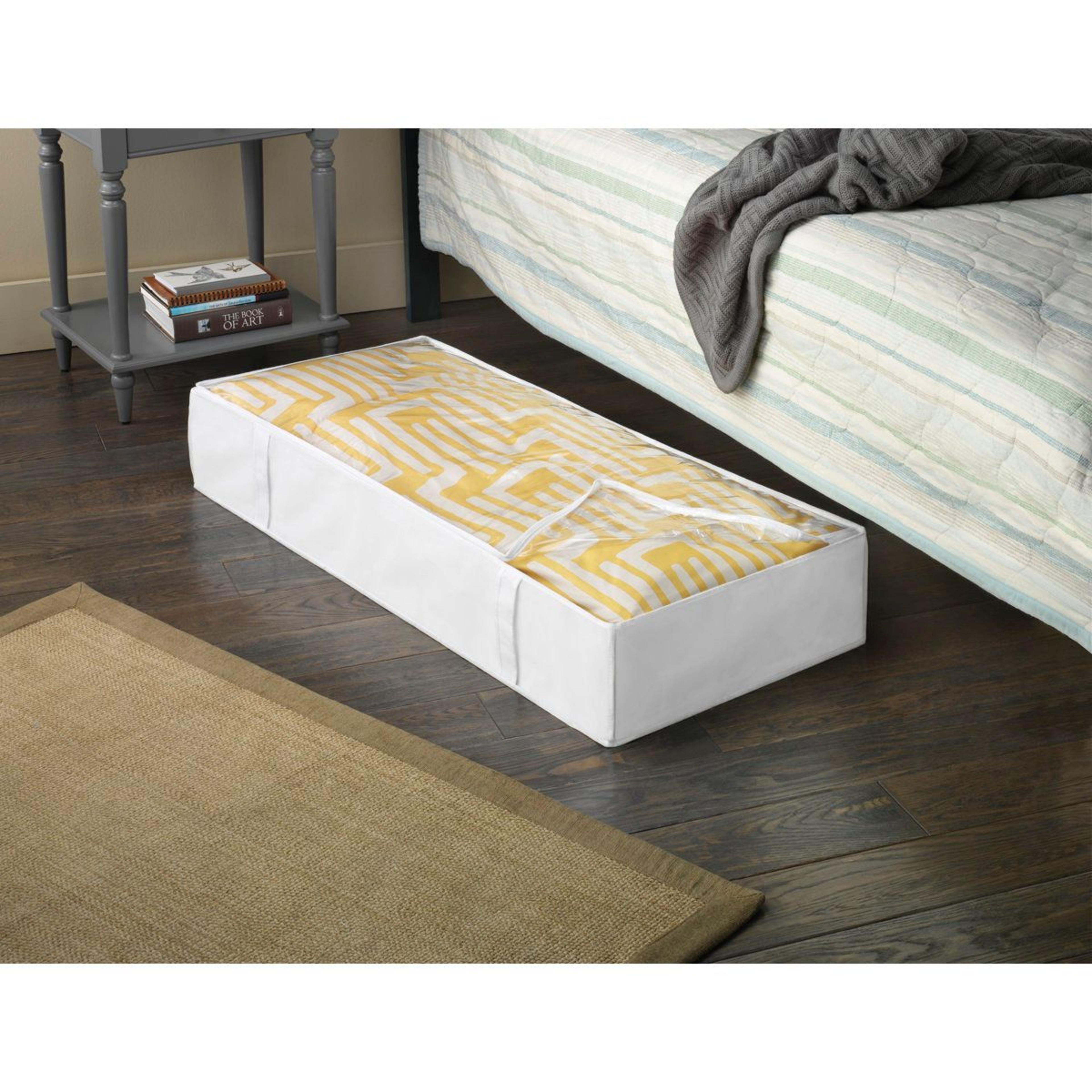 jumbo fabric underbed storage bag for clothes and bedding