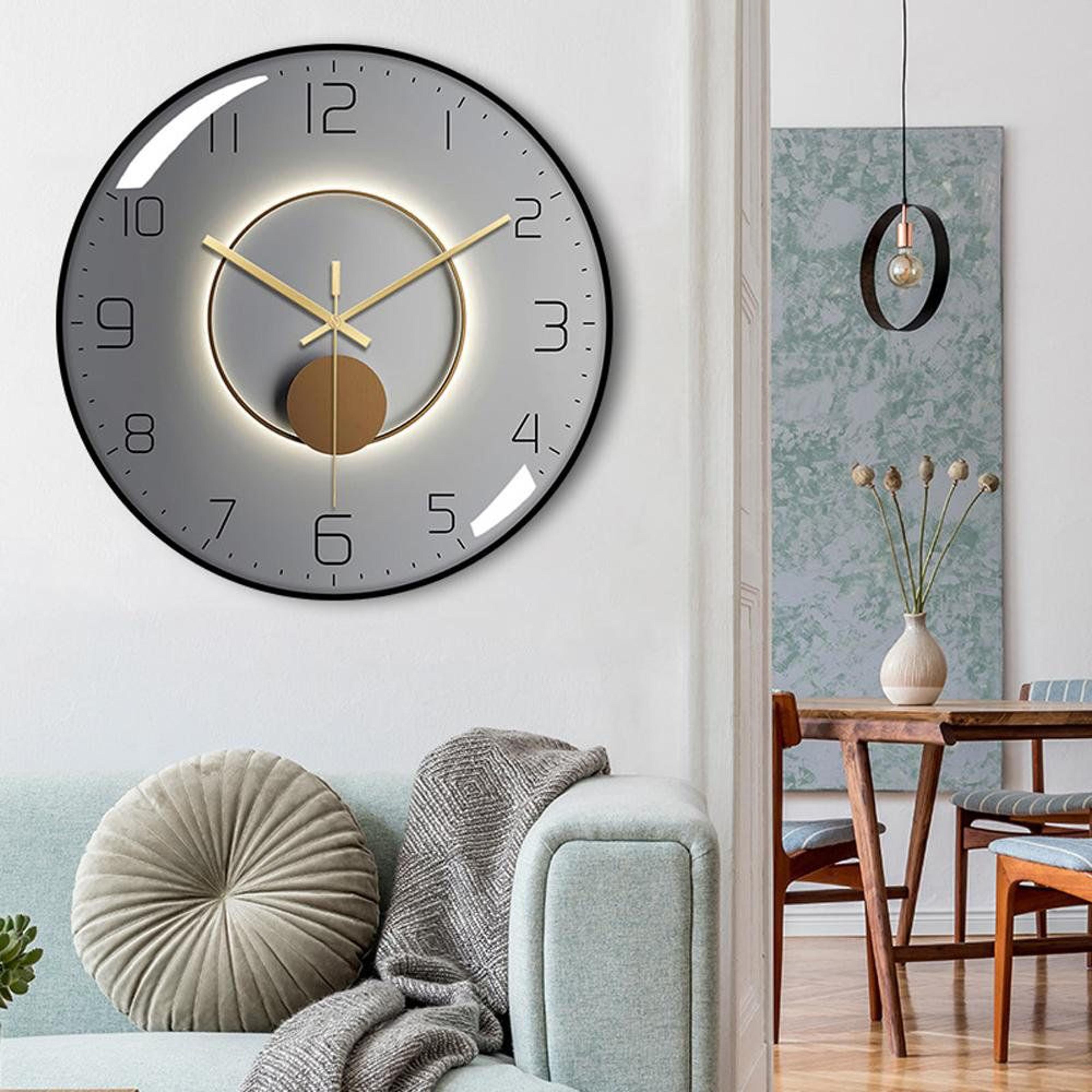 14 inch silent wall clock modern non ticking battery operated clock