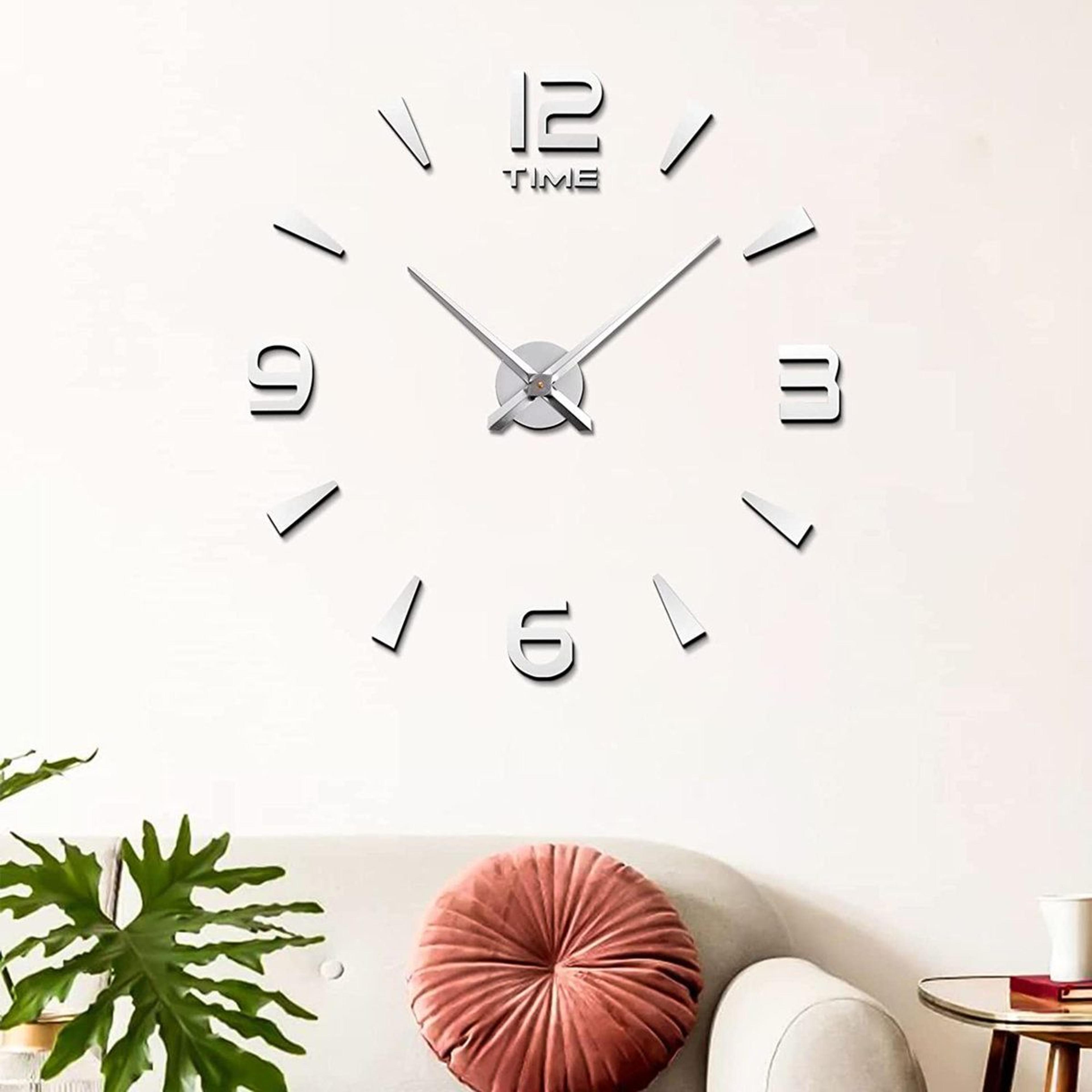 modern 3d frameless acrylic wall clock with adjustable layout
