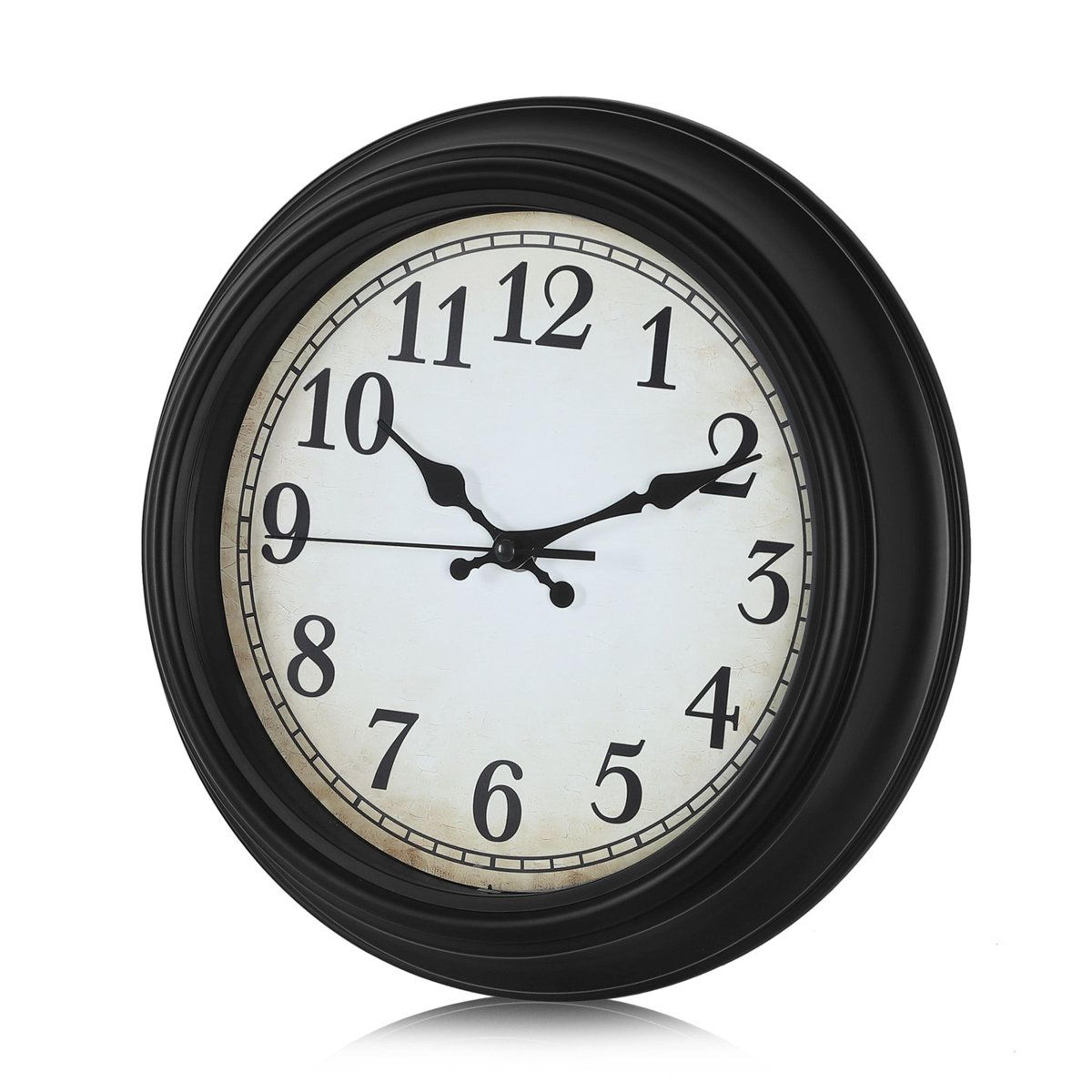 12 inch vintage wall clock black silent farmhouse quartz clock