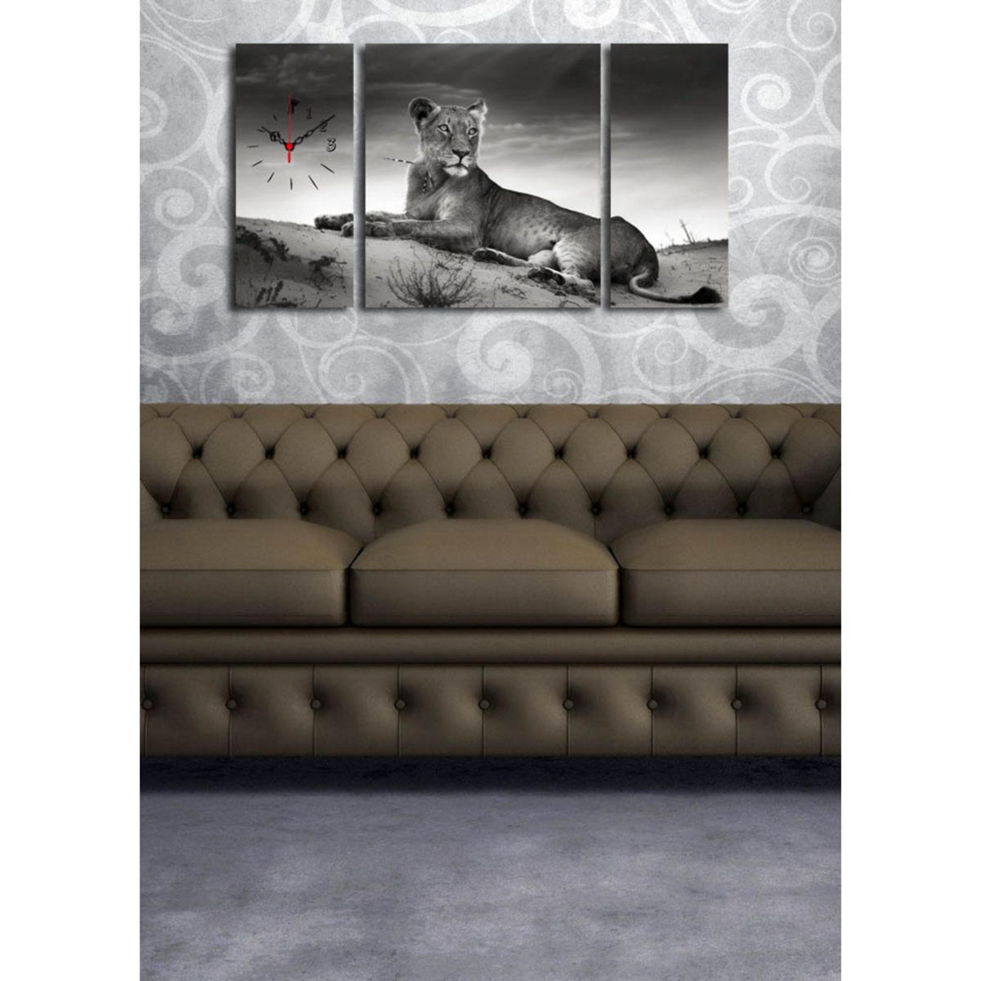 3 piece canvas wall clock modern decorative wall art for living room and office