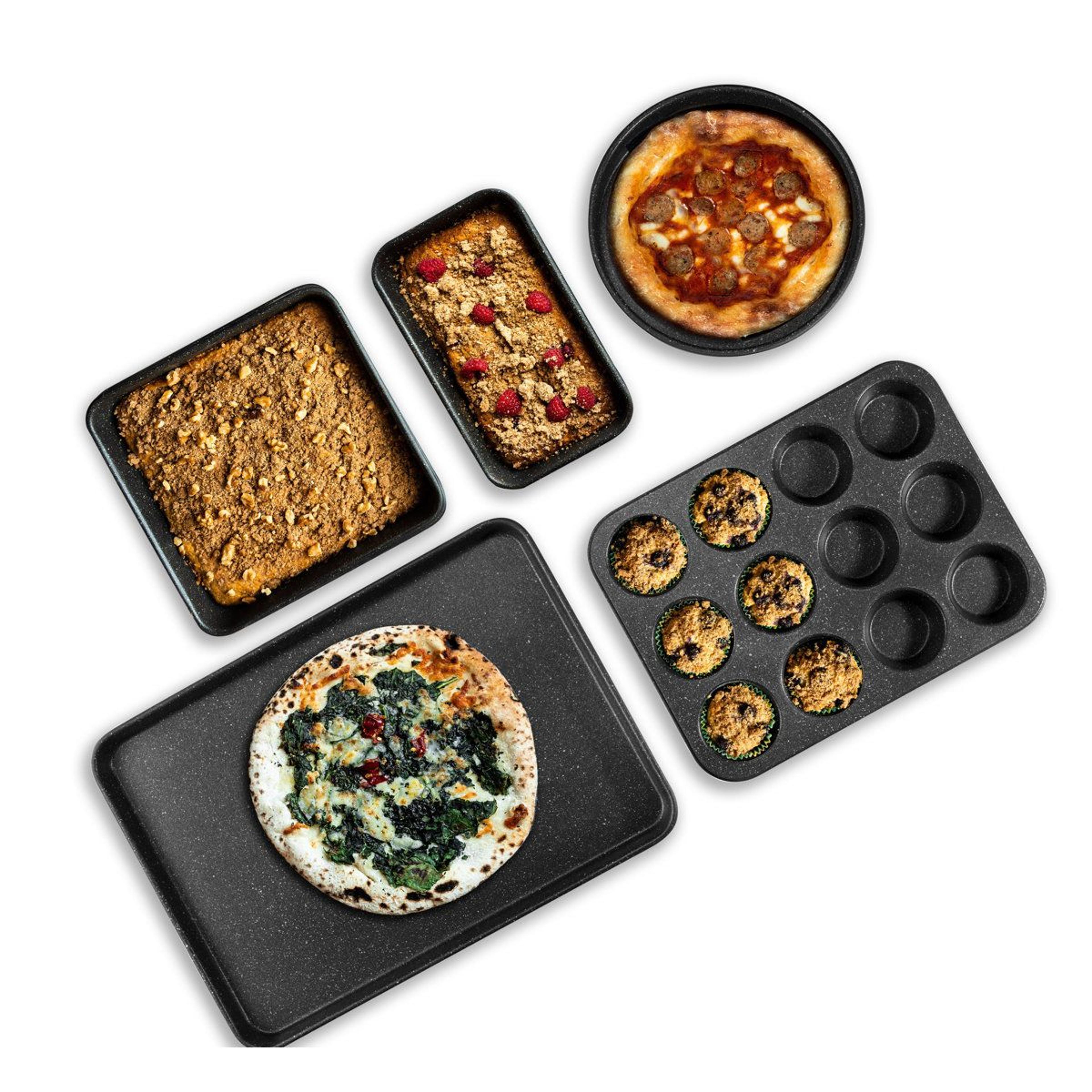 granitestone 5 piece nonstick bakeware set with ceramic coated baking pans