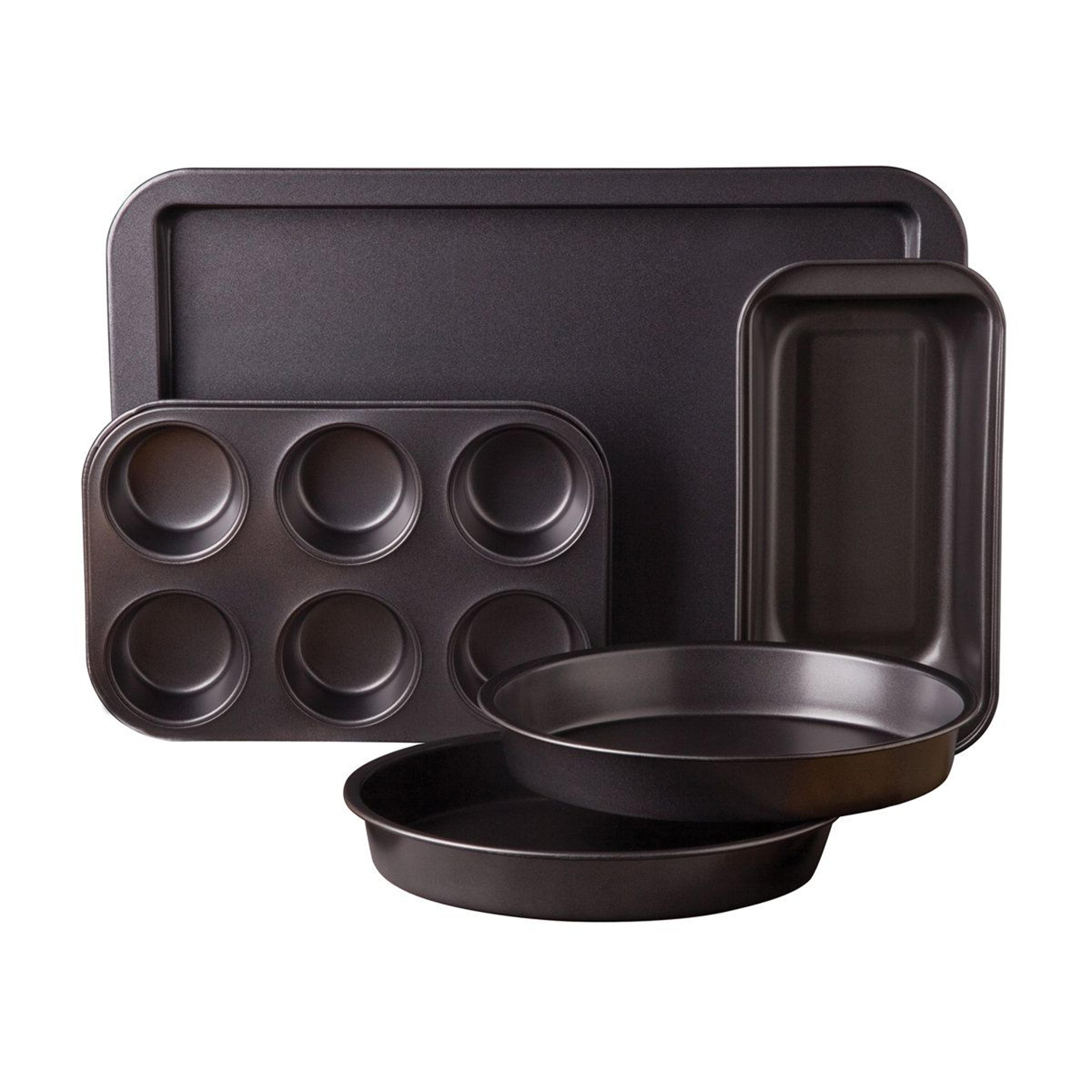 sunbeam 5 piece nonstick bakeware set with carbon steel baking pans
