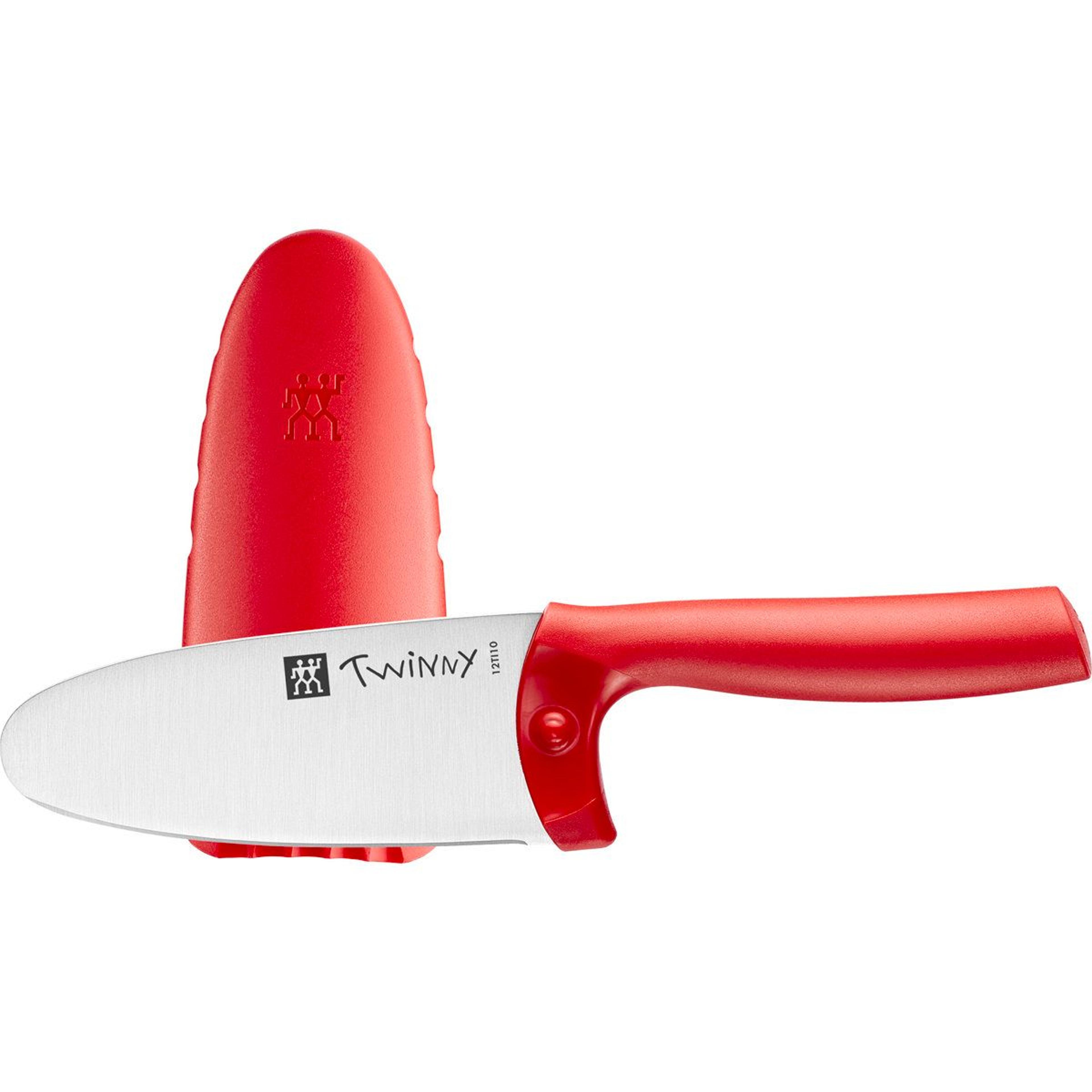 zwilling twinny kids chef knife with finger guard and rounded tip