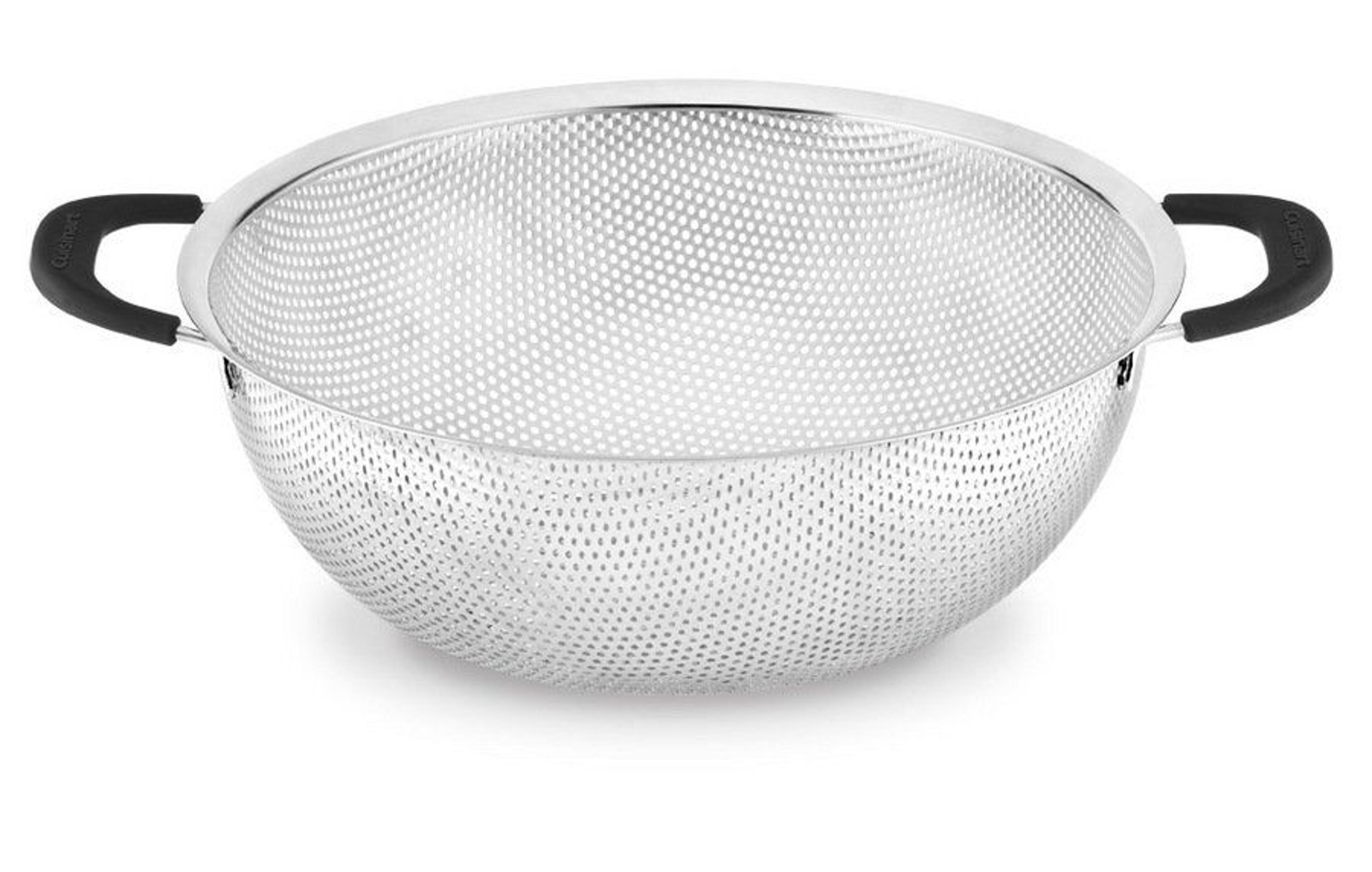 cuisinart 5 qt stainless steel colander with hard mesh and soft grip handles