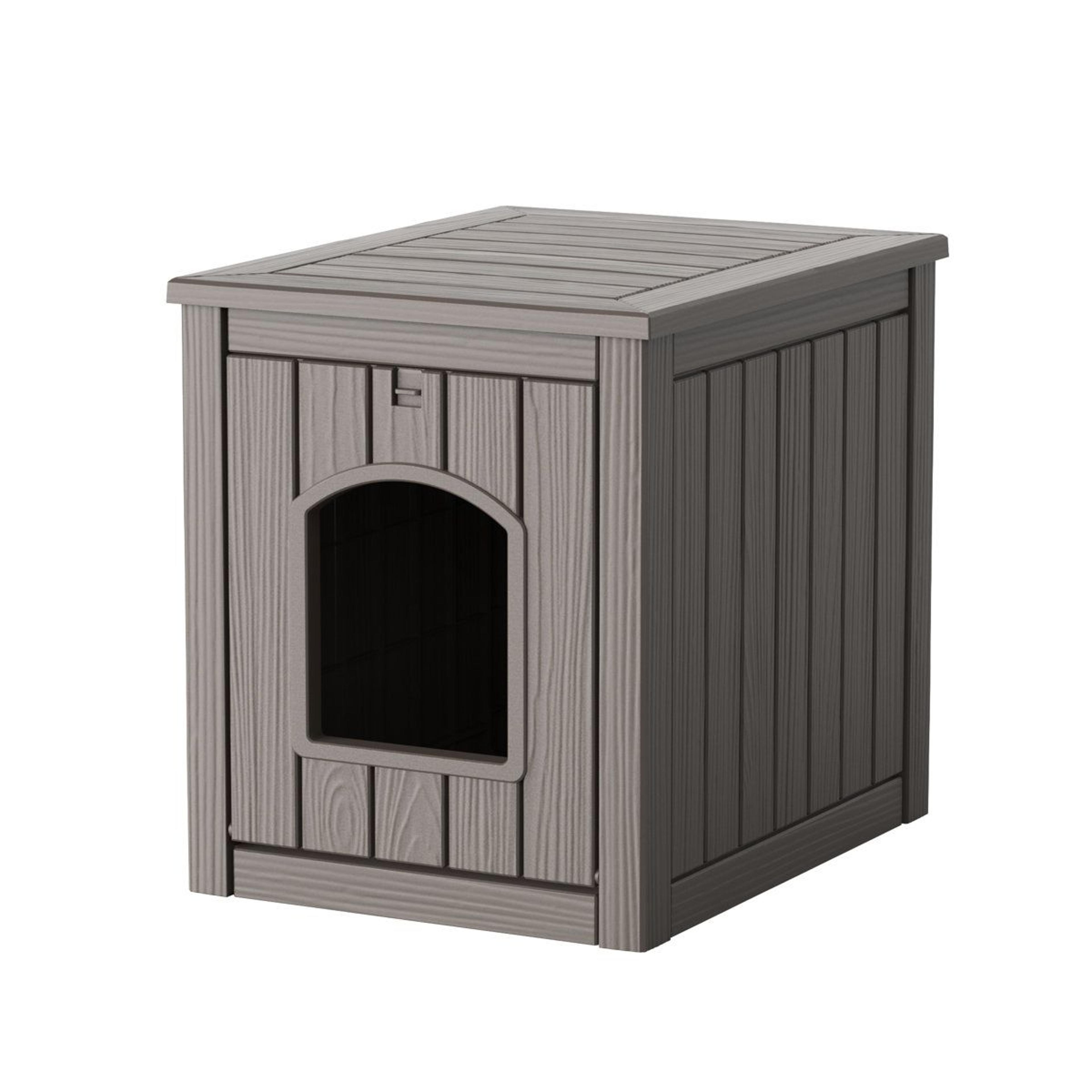 3 in 1 resin cat house hidden litter box enclosure and side table