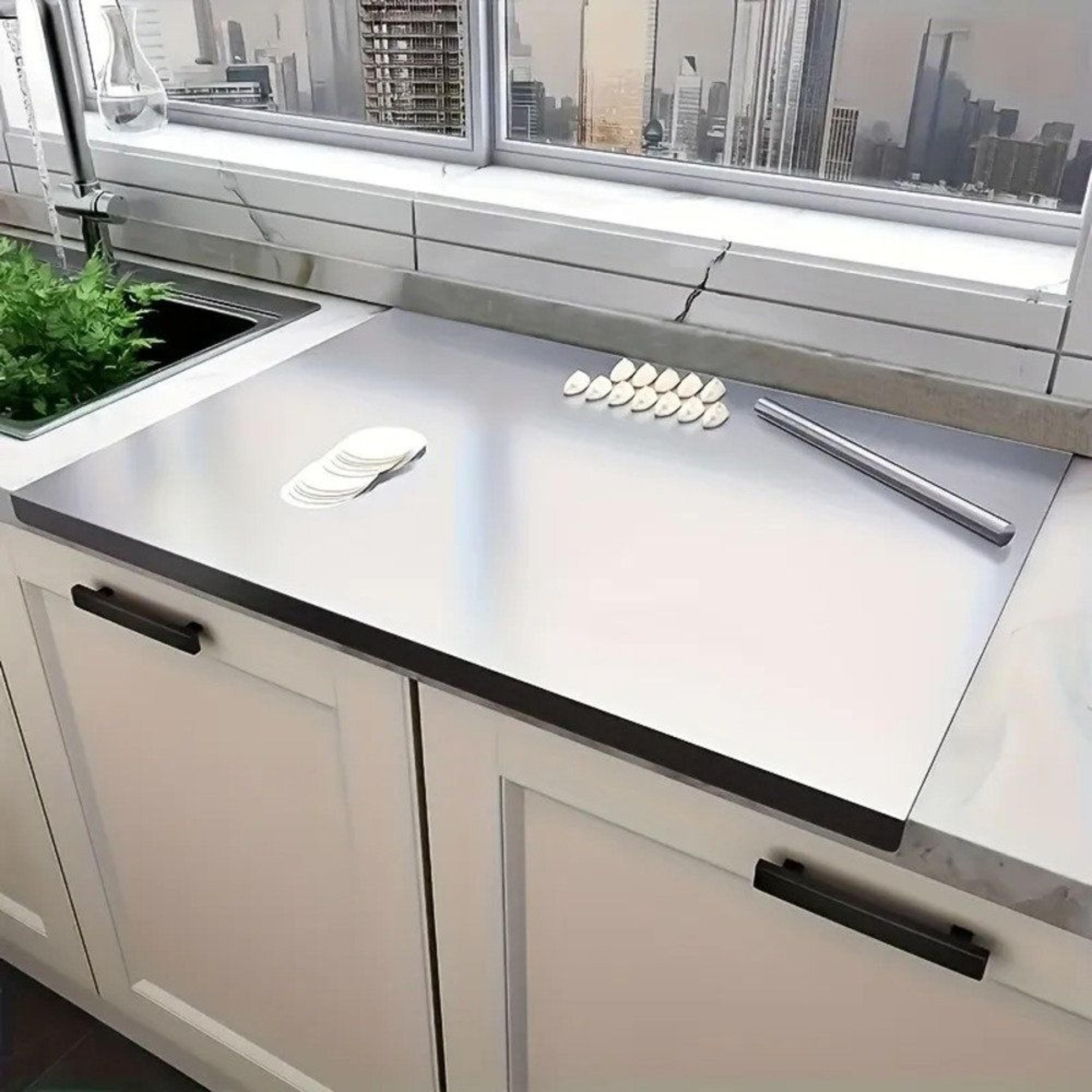 xl 304 stainless steel cutting board for meat, dough and baking prep