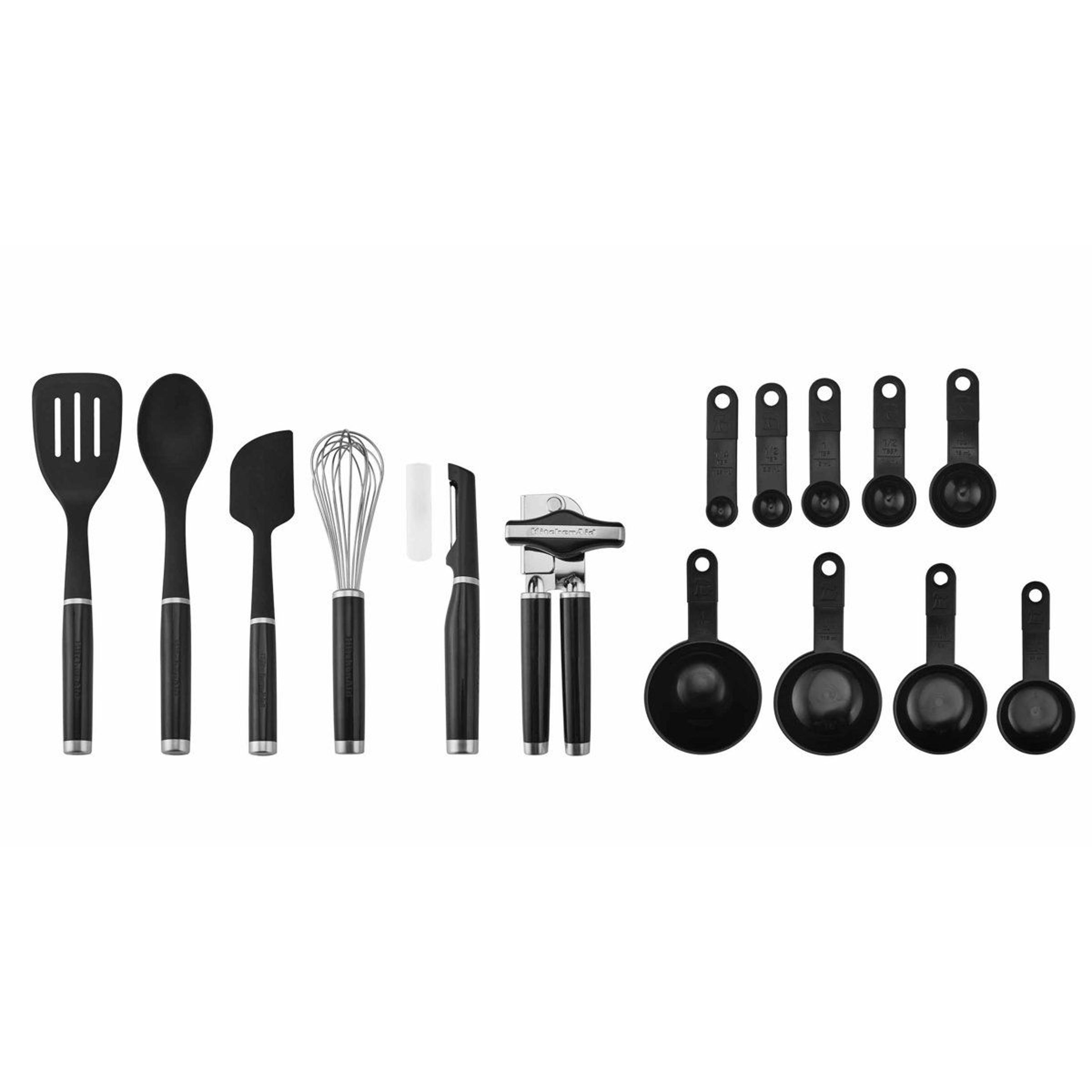 15 piece kitchen utensil set with heat resistant nonstick cooking tools