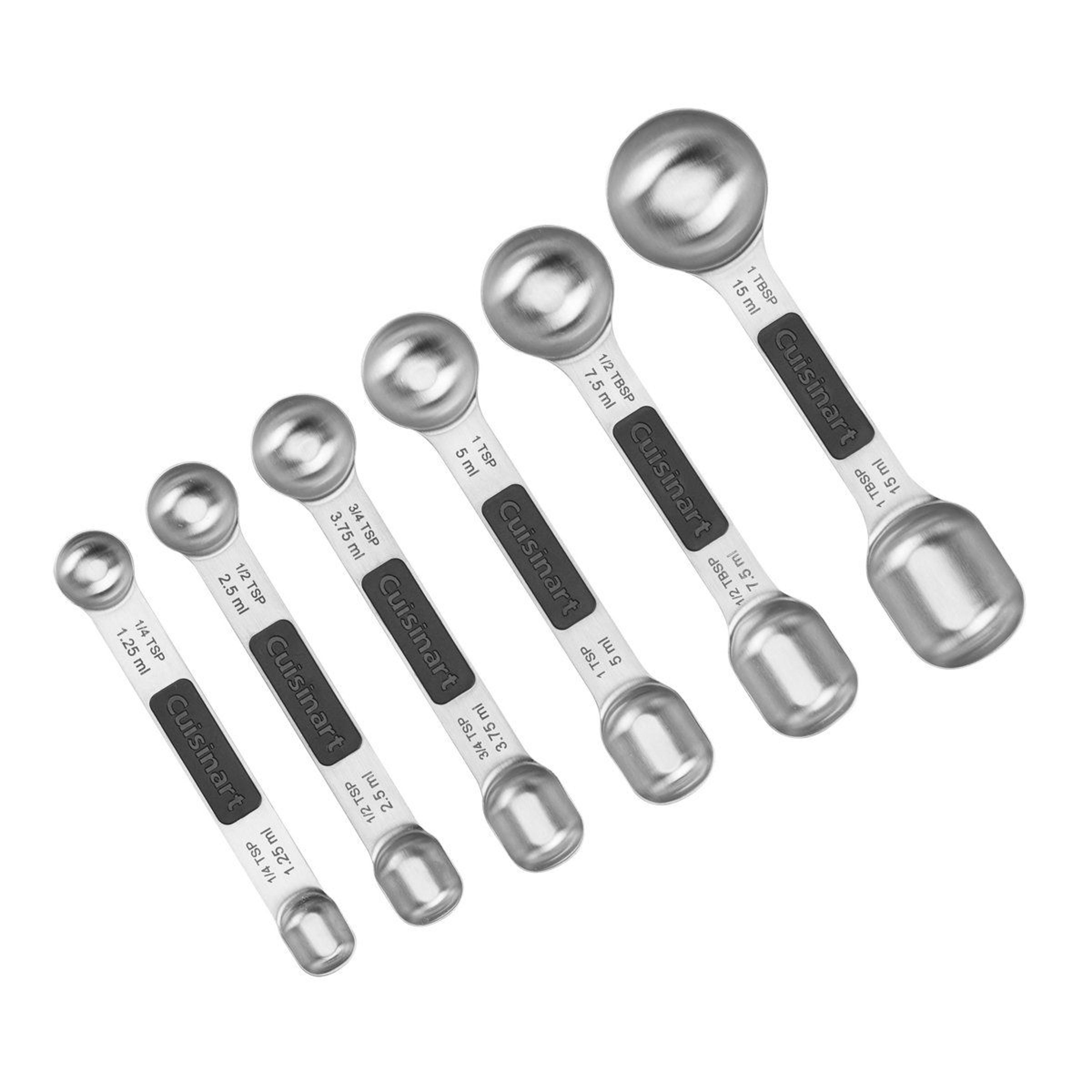 cuisinart 6 piece magnetic stainless steel measuring spoon set