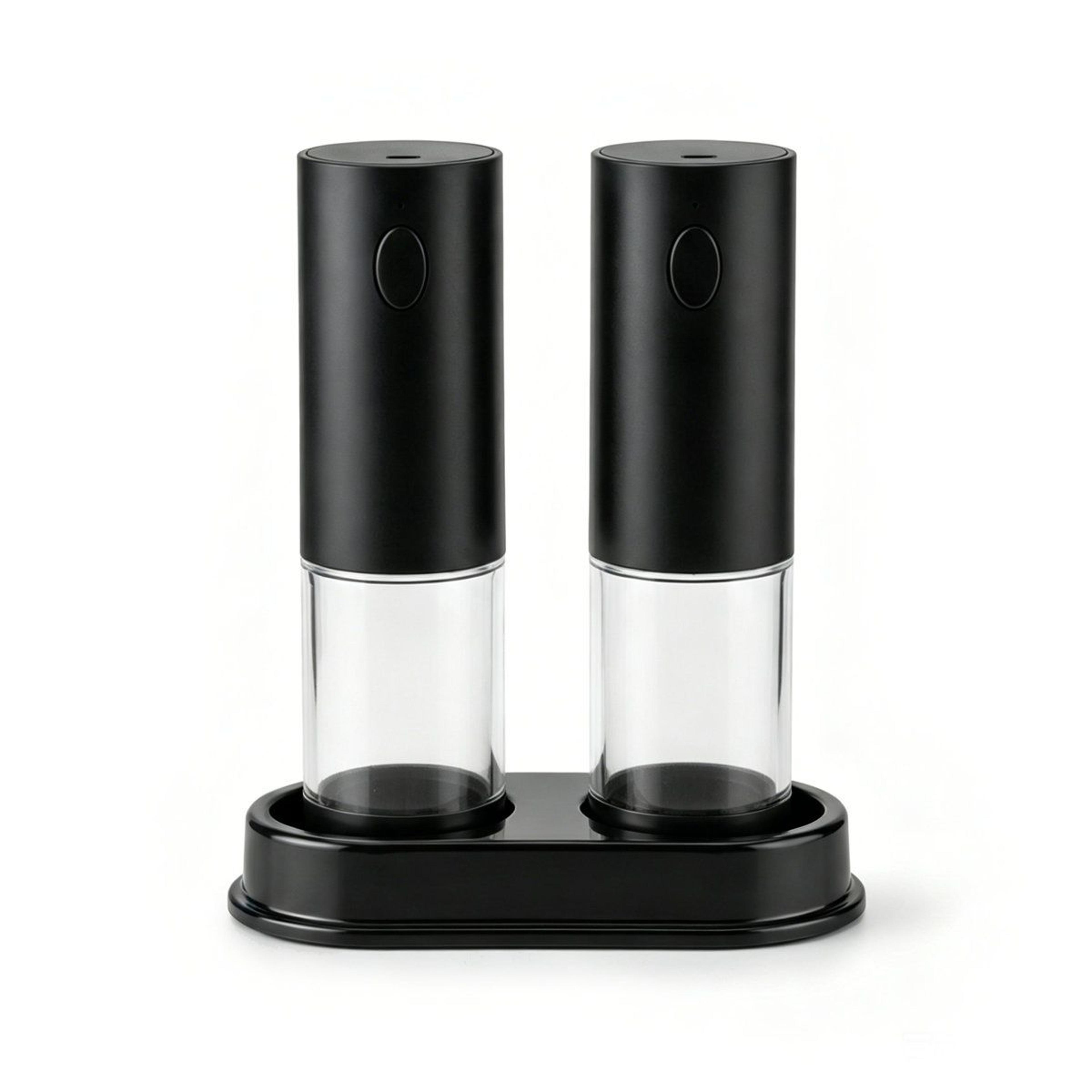 rechargeable electric salt and pepper grinder set with led light and adjustable coarseness
