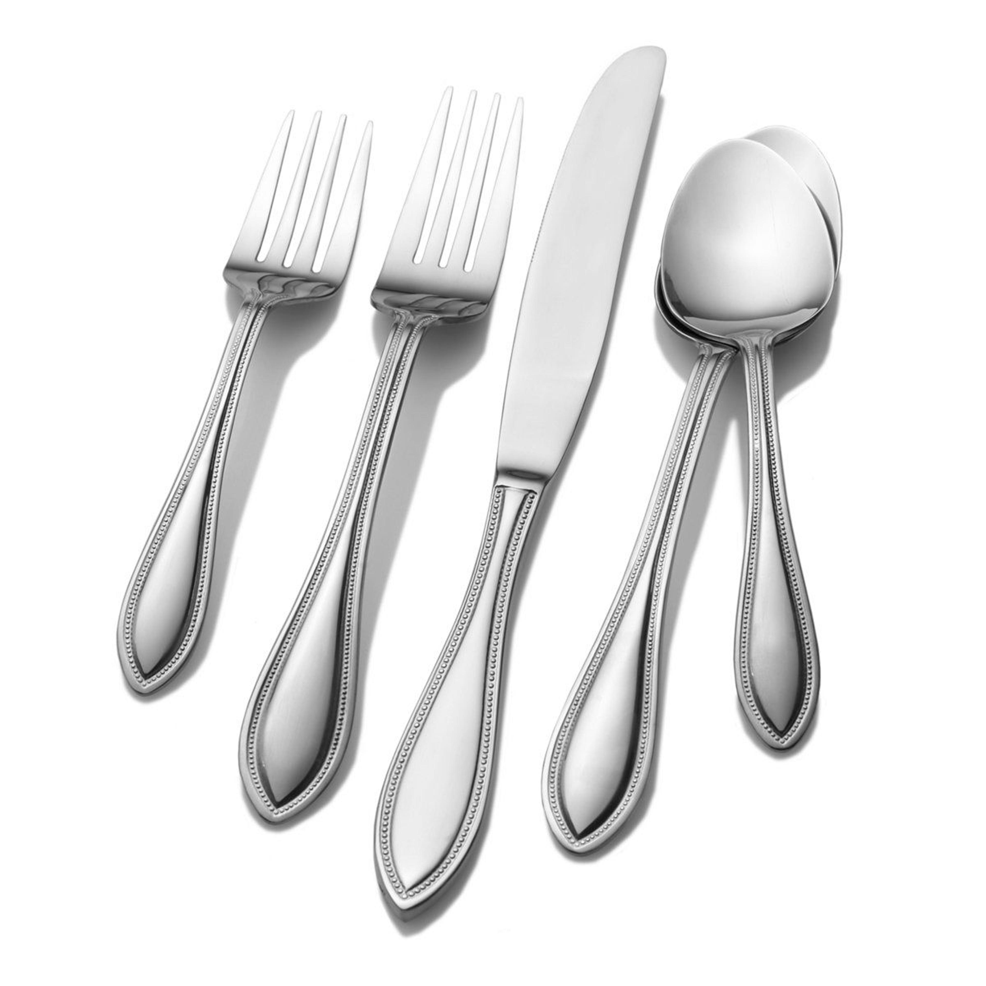 american bead 20 piece stainless steel flatware set service for 4
