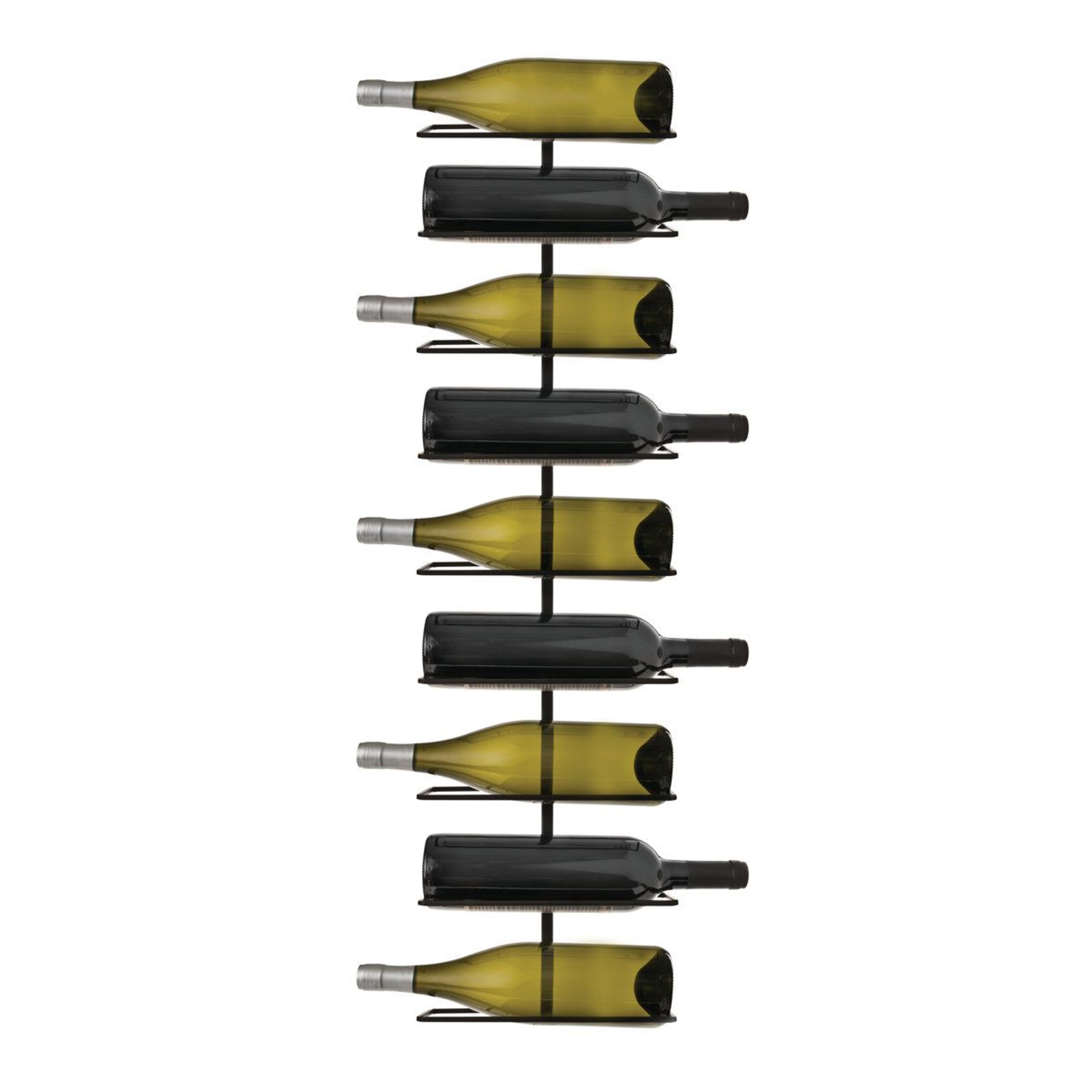 true align 9 bottle wine rack wall mounted black wrought iron wine storage