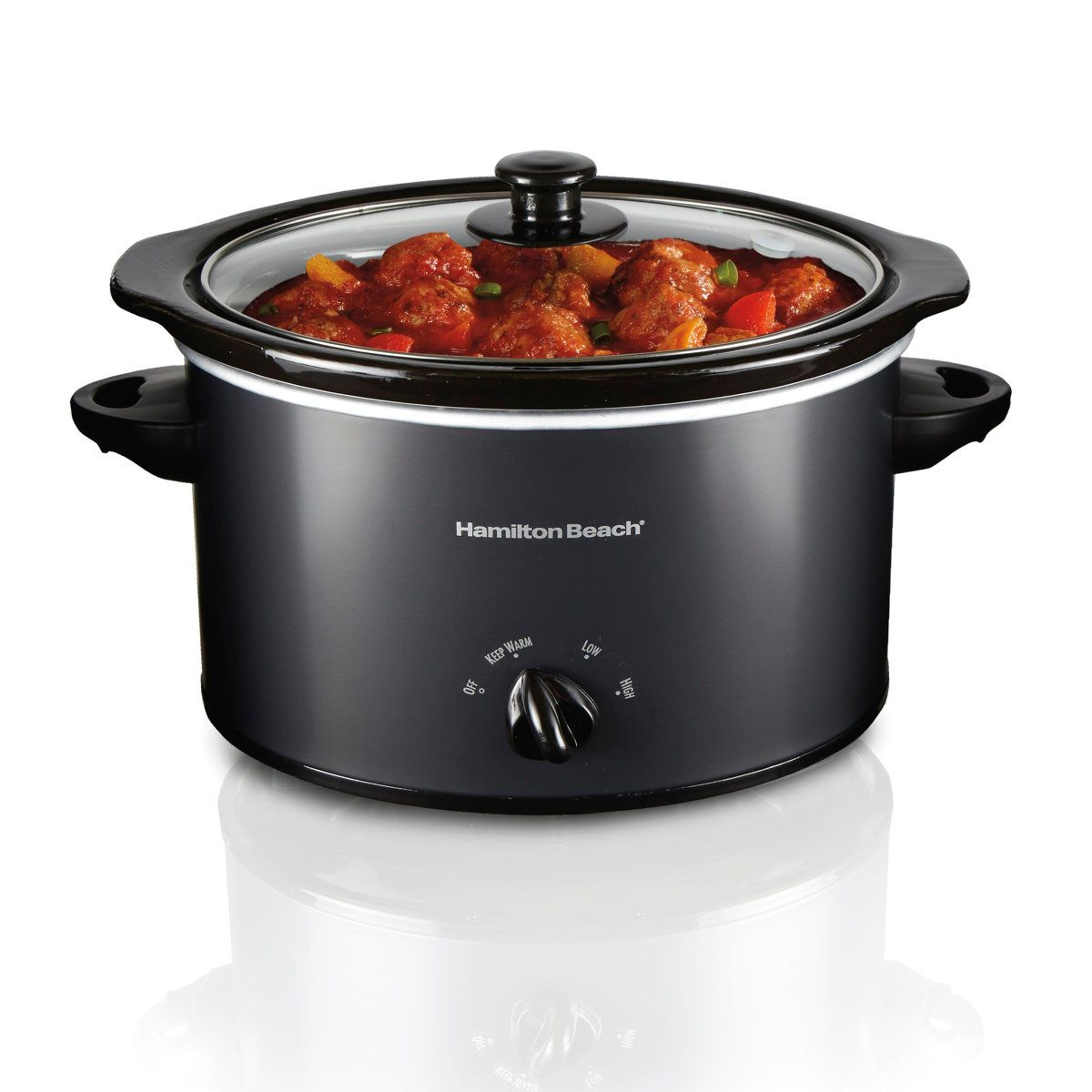 beach 3 quart slow cooker with removable stoneware crock and keep warm