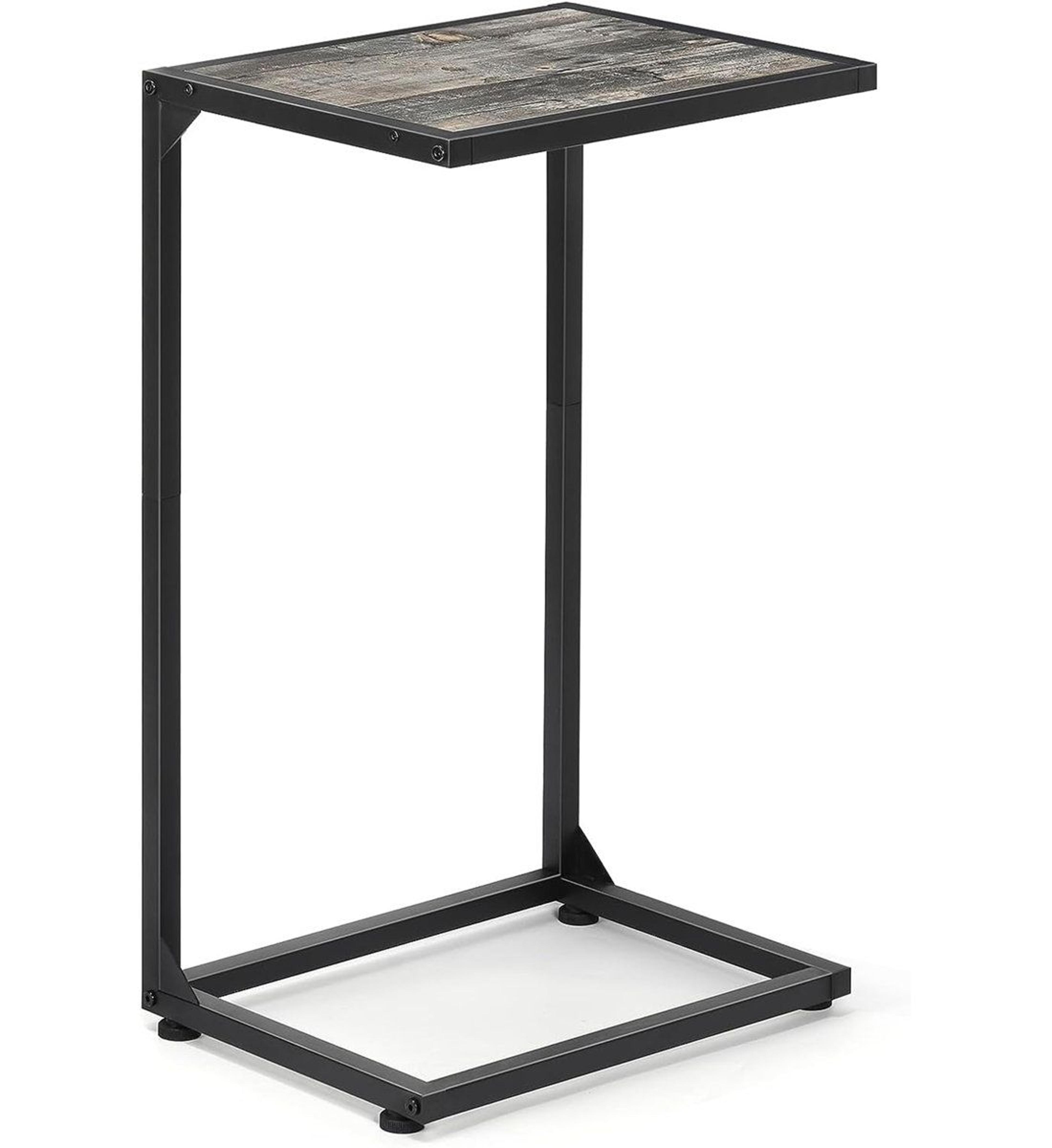 karas 23 inch c shaped end table with metal frame