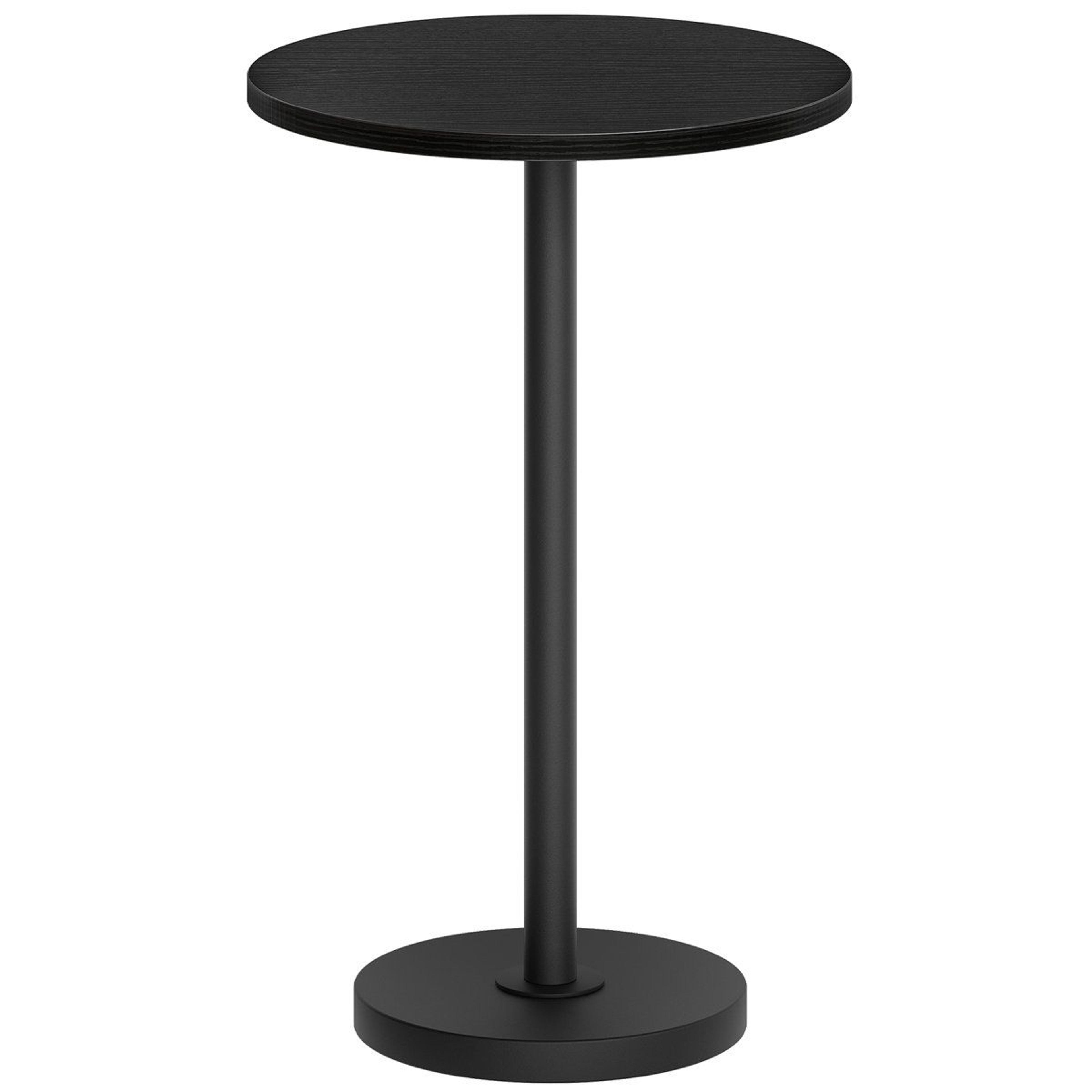 compact marble round side table with weighted pedestal base
