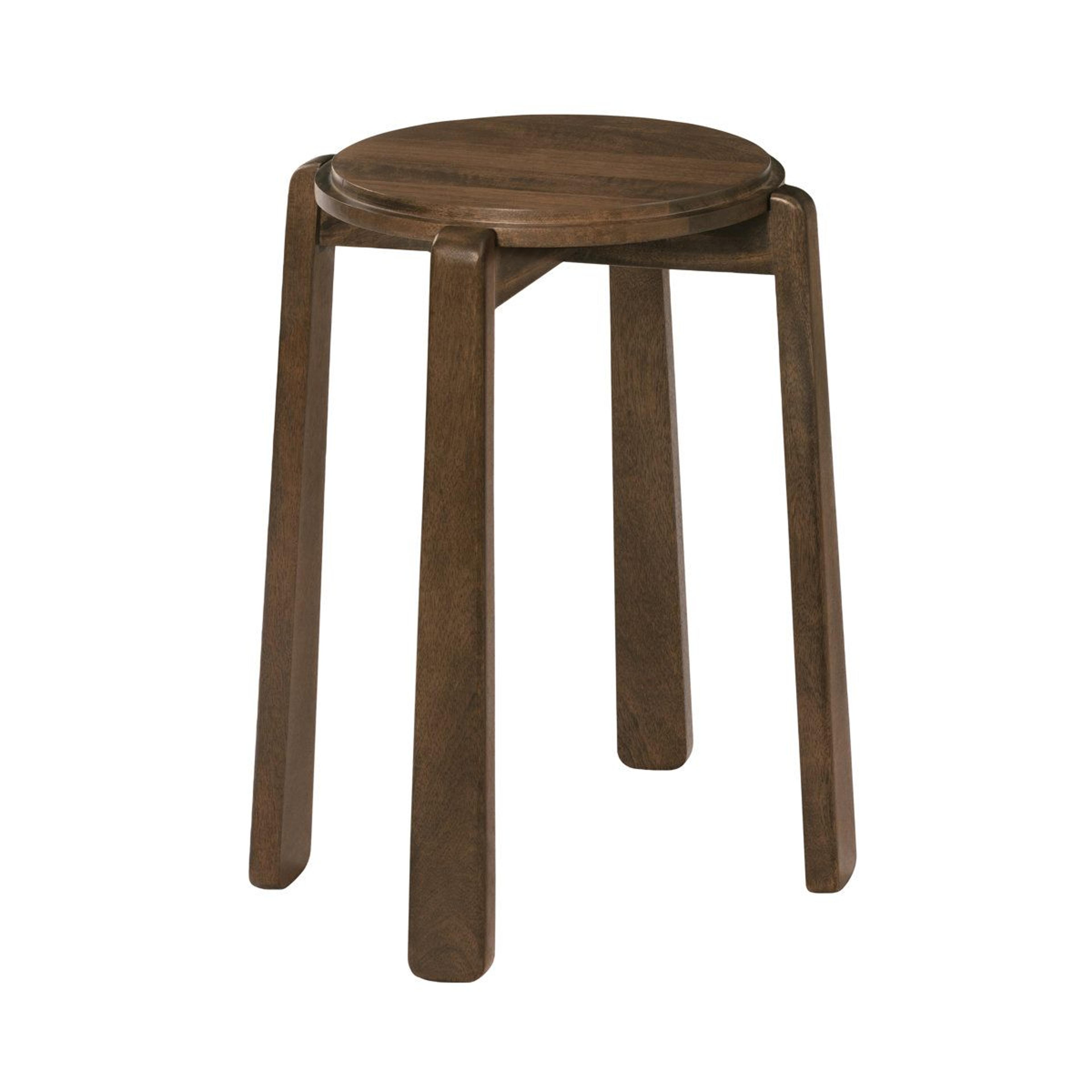 angus solid wood end table round mango wood side table