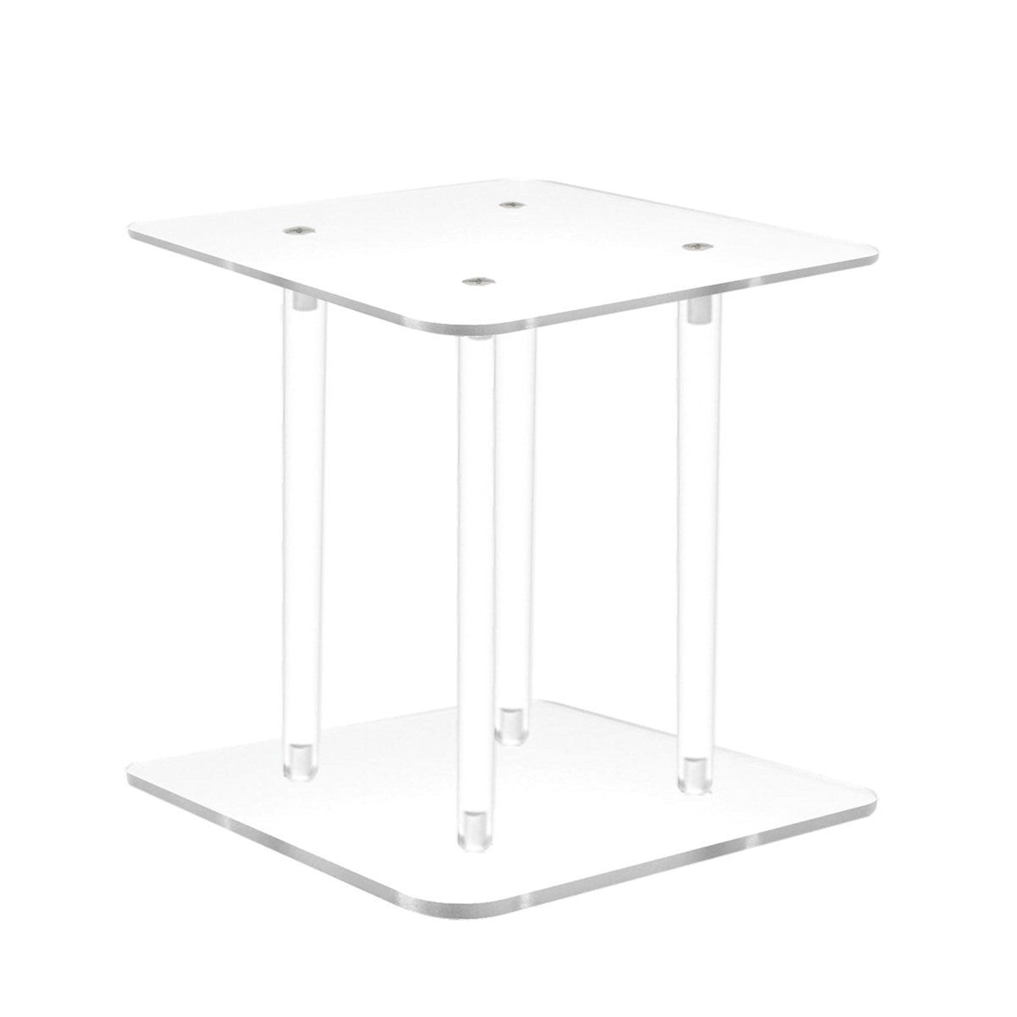 clear acrylic display stand and pedestal riser for decor and retail