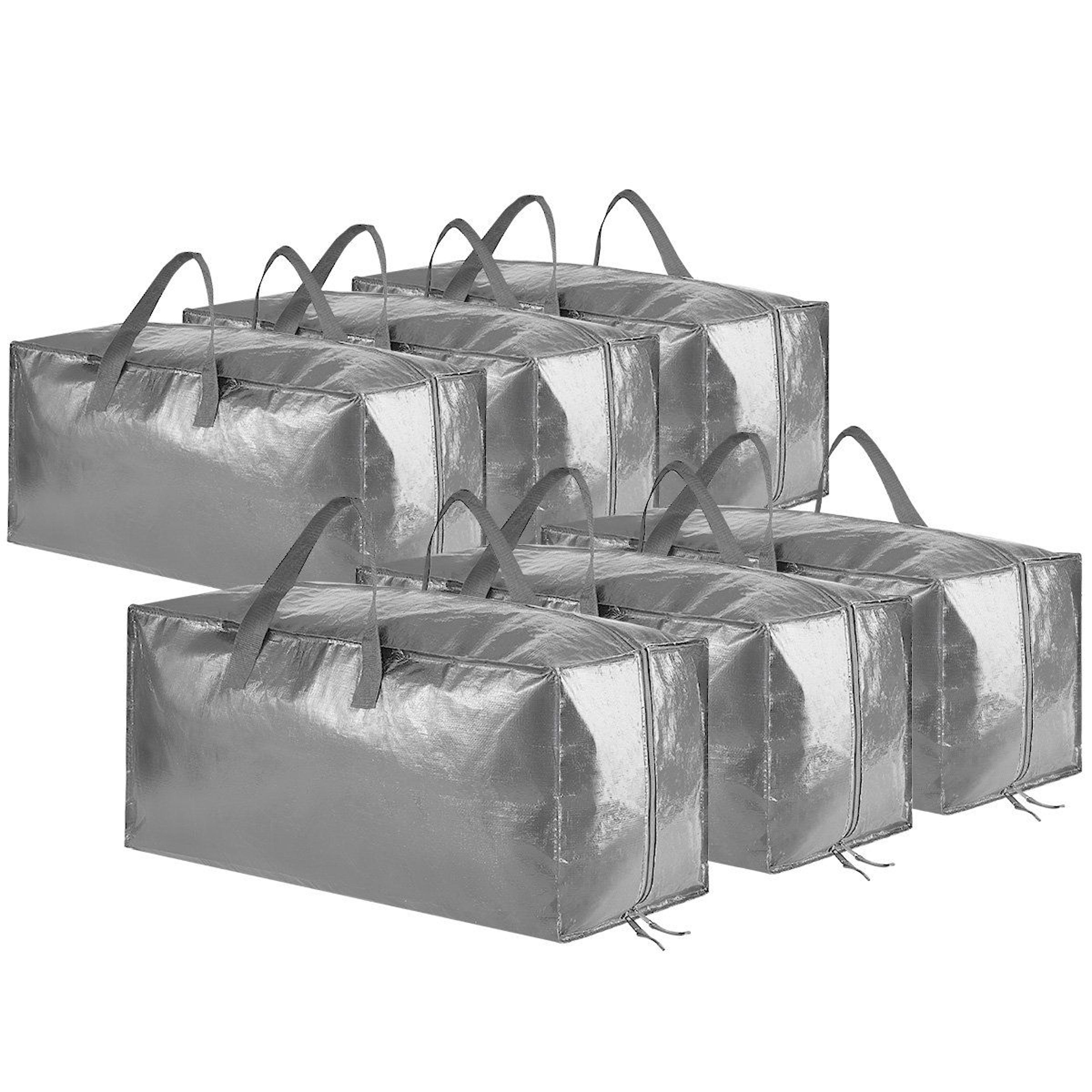 6 pack heavy duty moving bags with backpack straps, extra large storage totes for packing