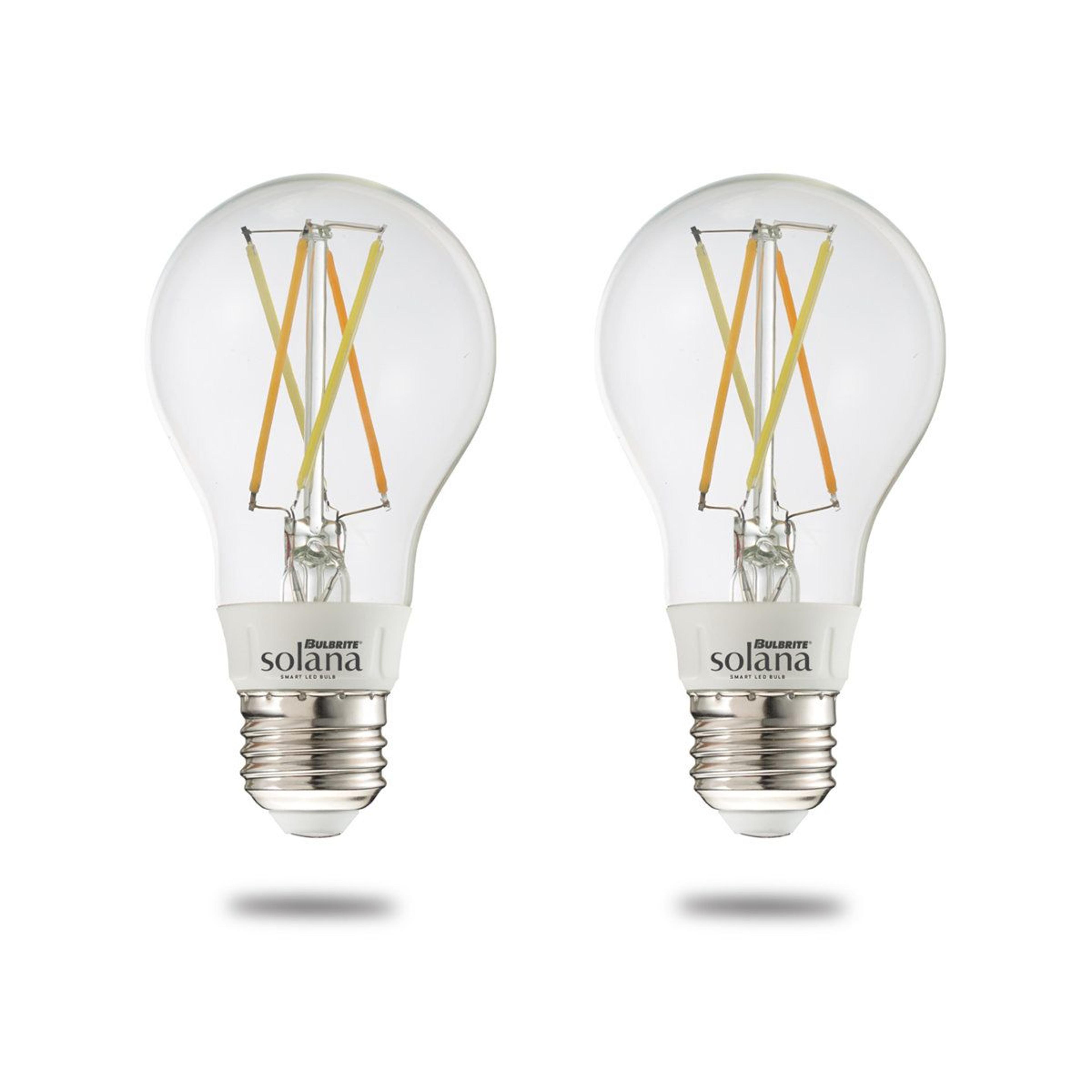 smart a19 led light bulbs dimmable tunable white wifi enabled edison filament set of 2