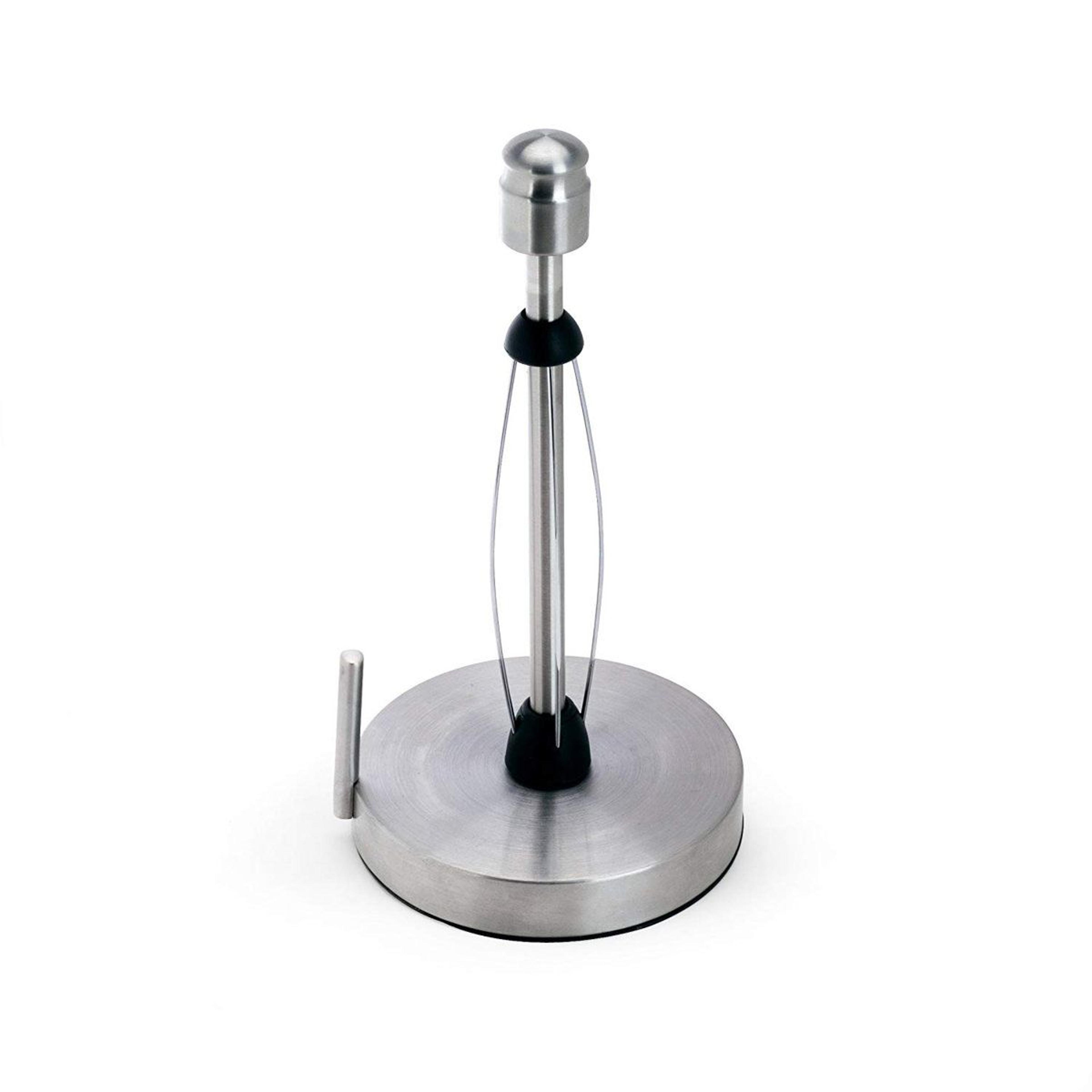 perfect tear paper towel holder premium 13 inch silver kitchen stand with one handed operation