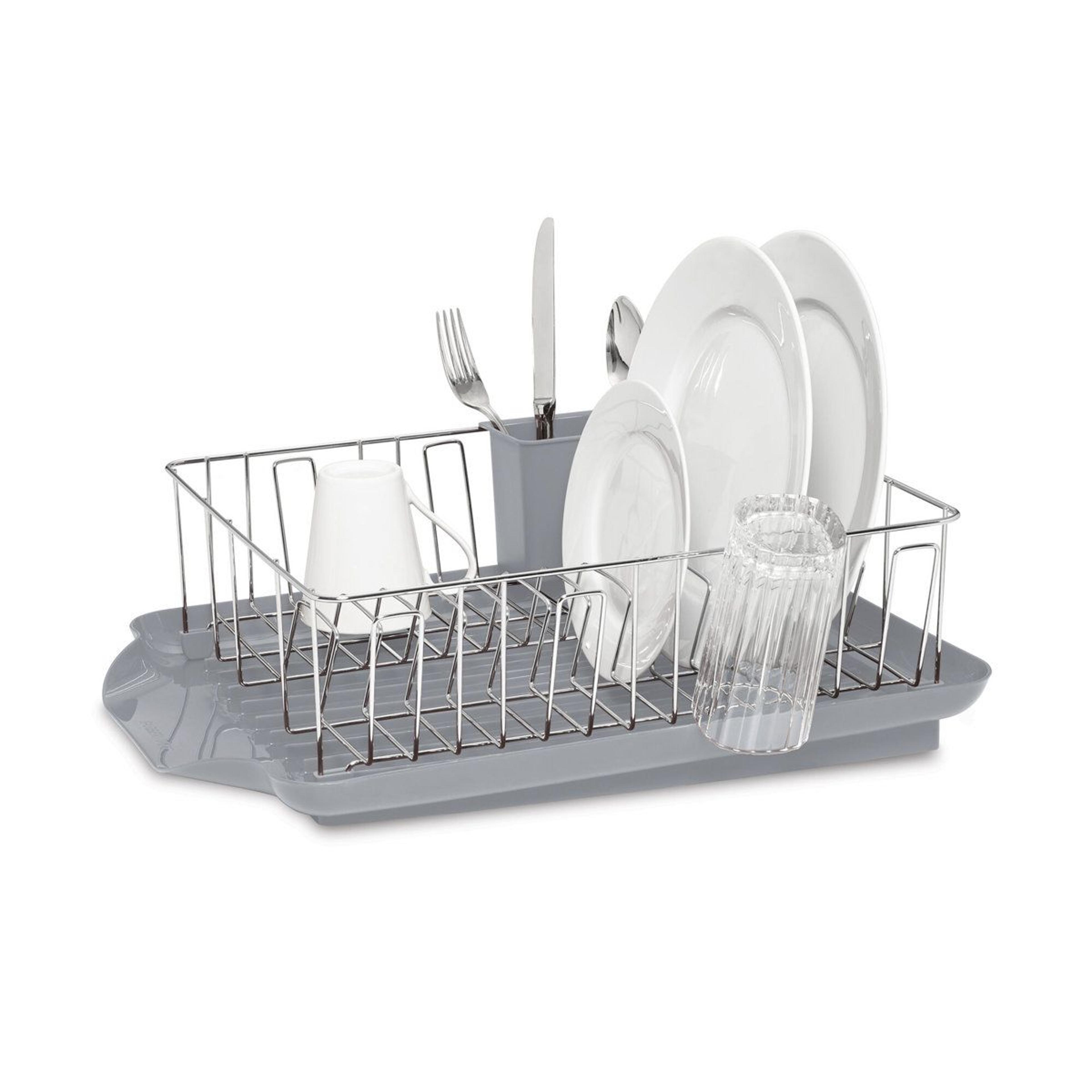 professional 3 piece rust resistant dish rack and large dish drying organizer