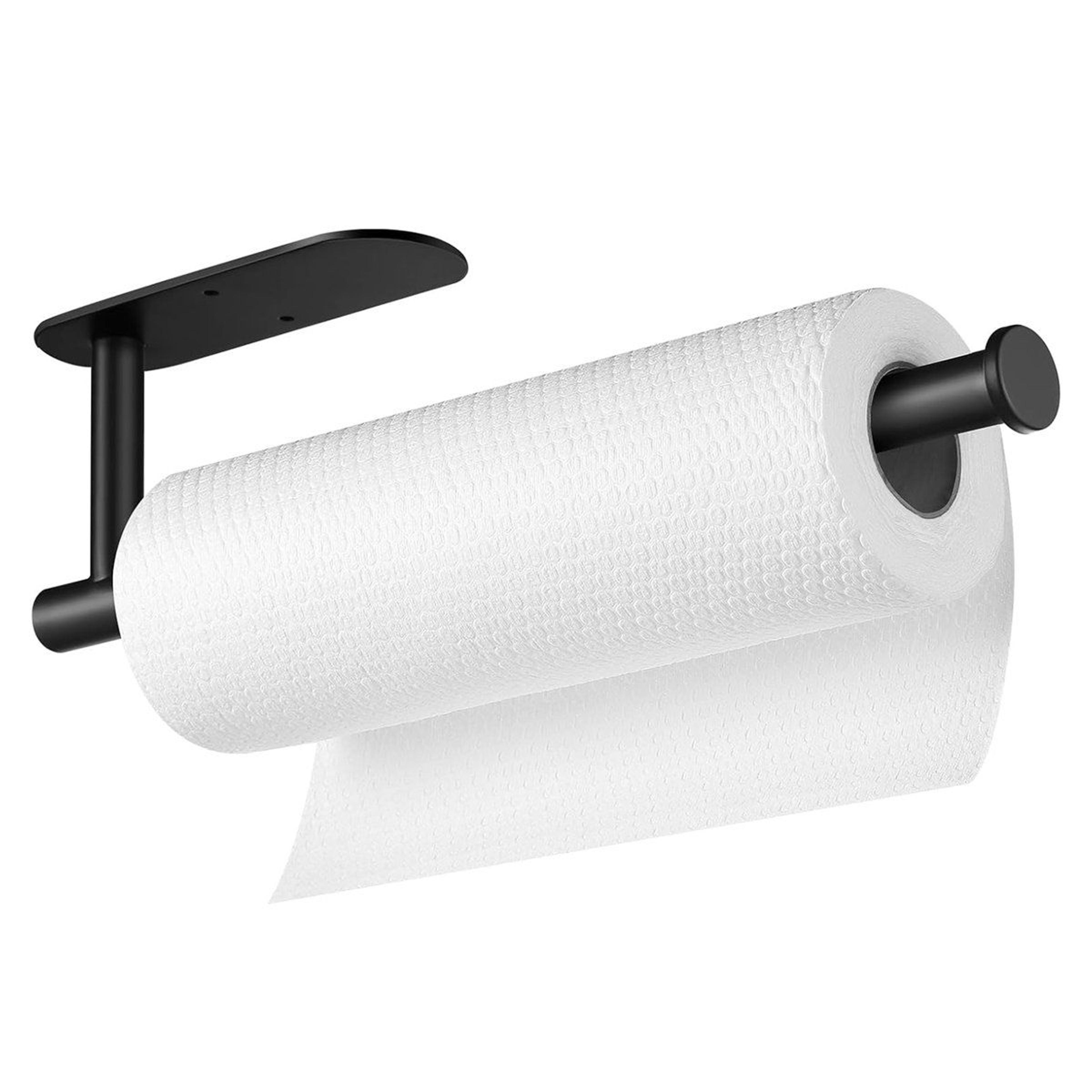 stainless steel under cabinet paper towel holder – no drill wall mount kitchen organizer