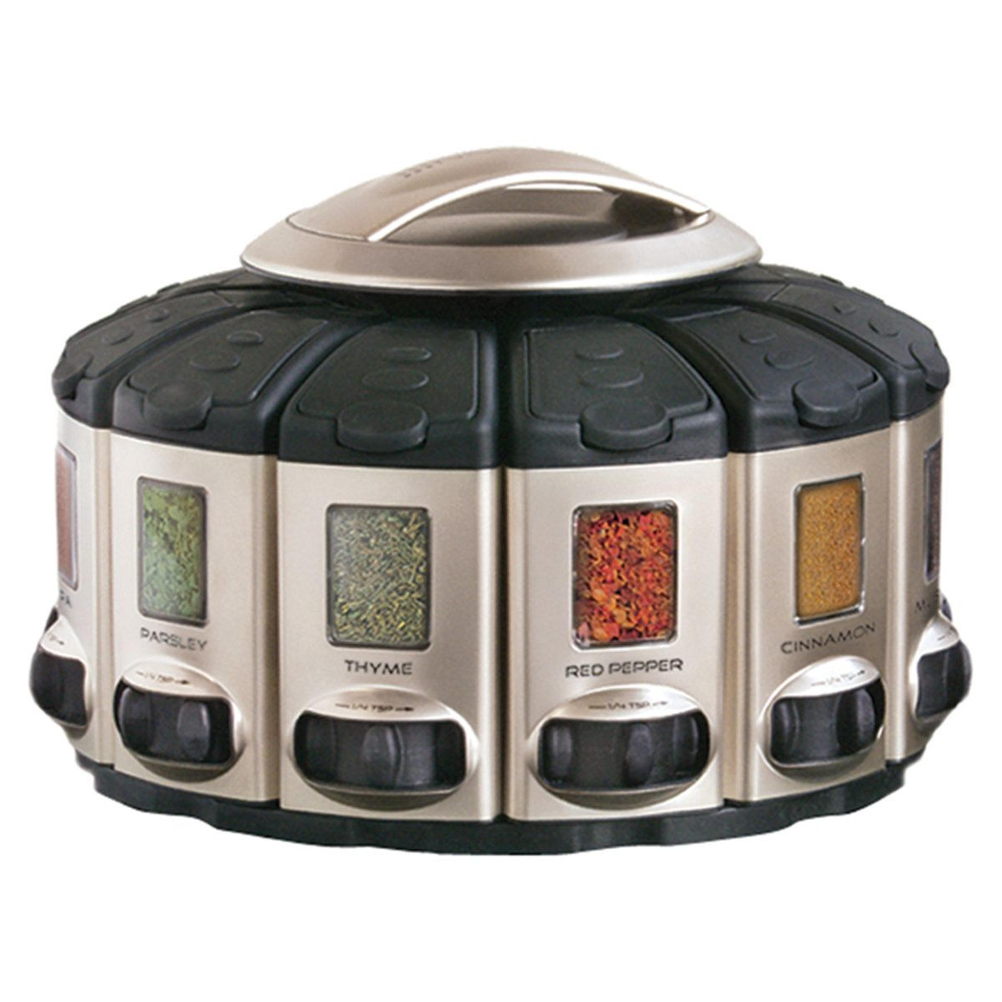 select a spice auto measure carousel 12 jar professional spice rack set