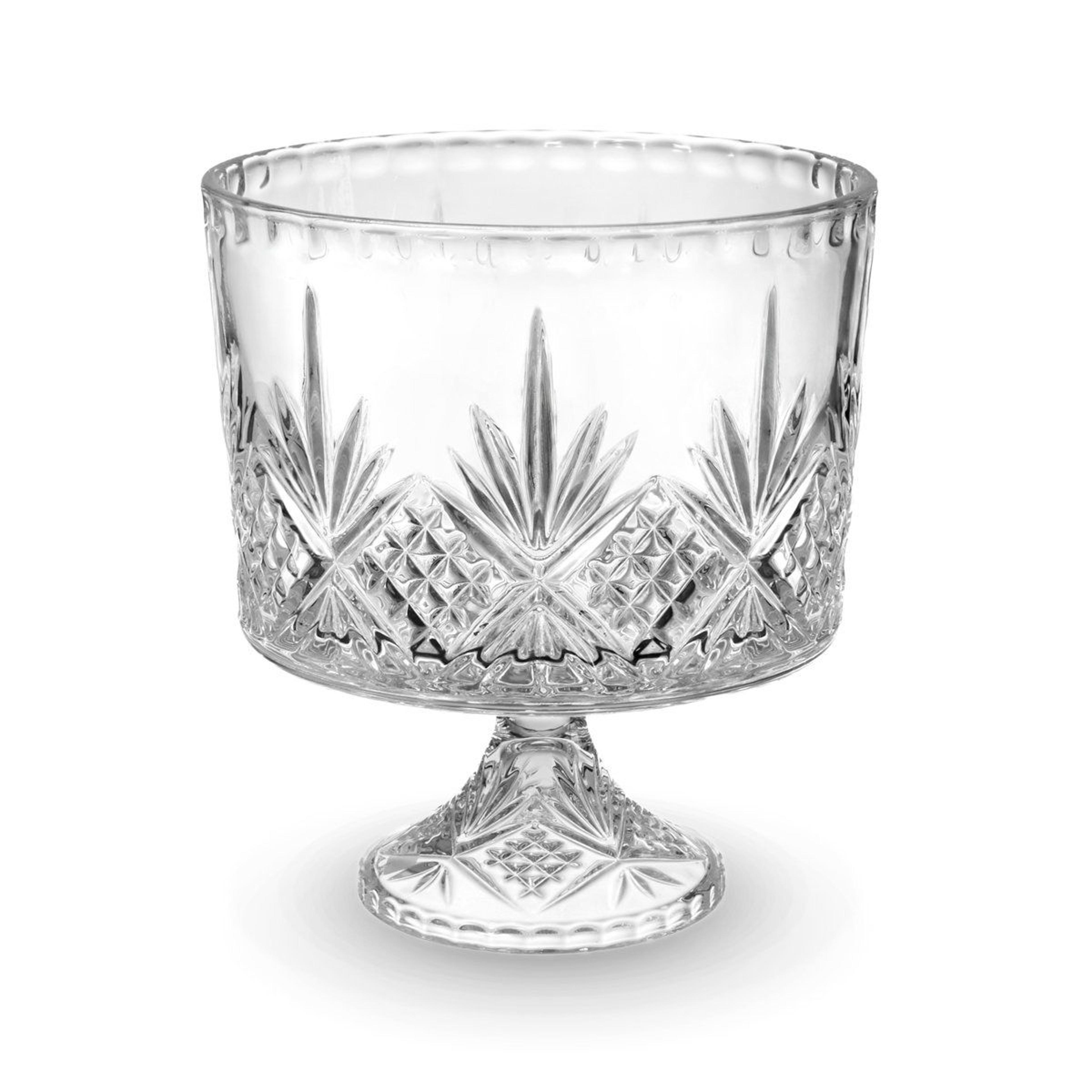 crystal 143oz dessert trifle bowl large decorative serving centerpiece