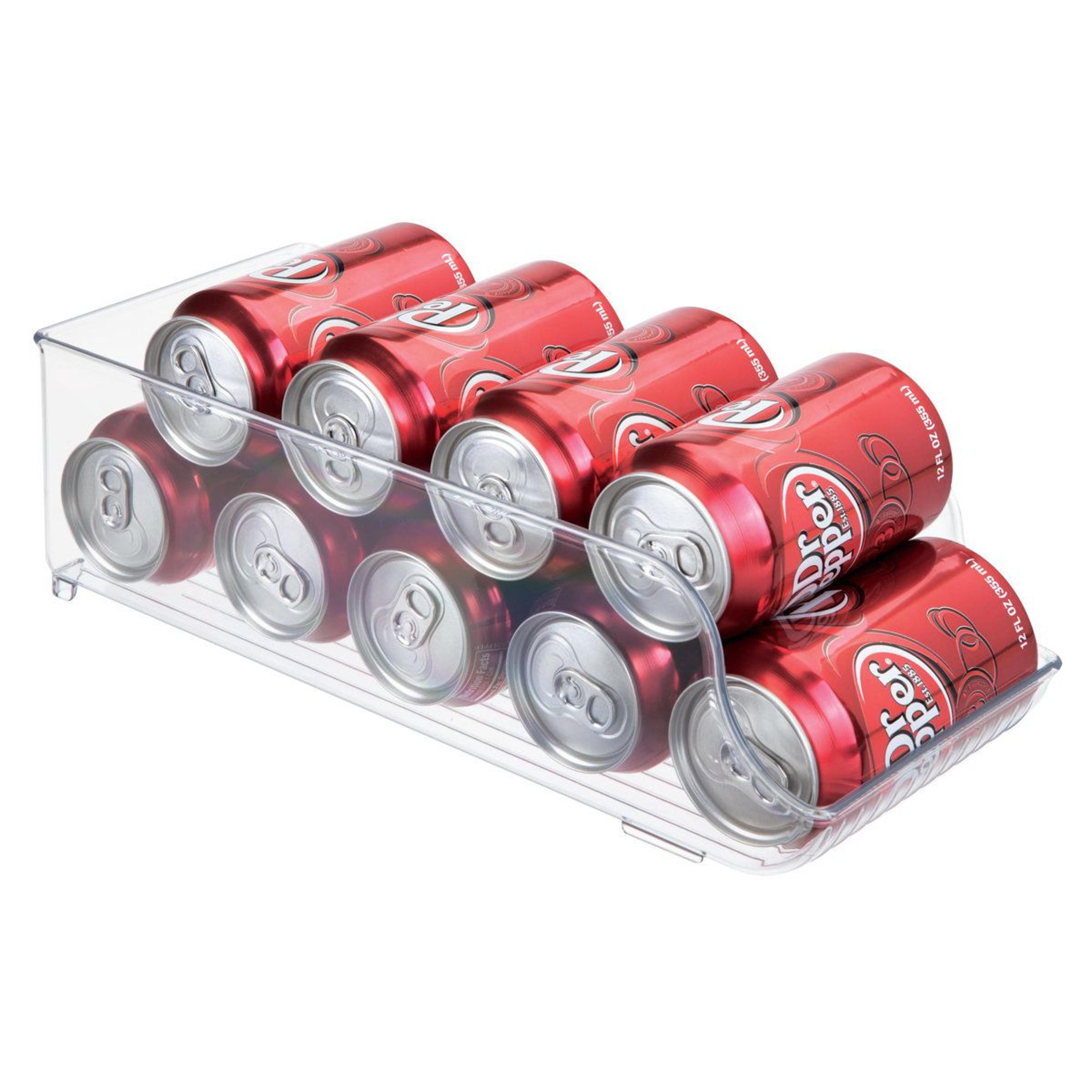 clear refrigerator storage organizer and soda can holder bpa-free fridge drink organizer