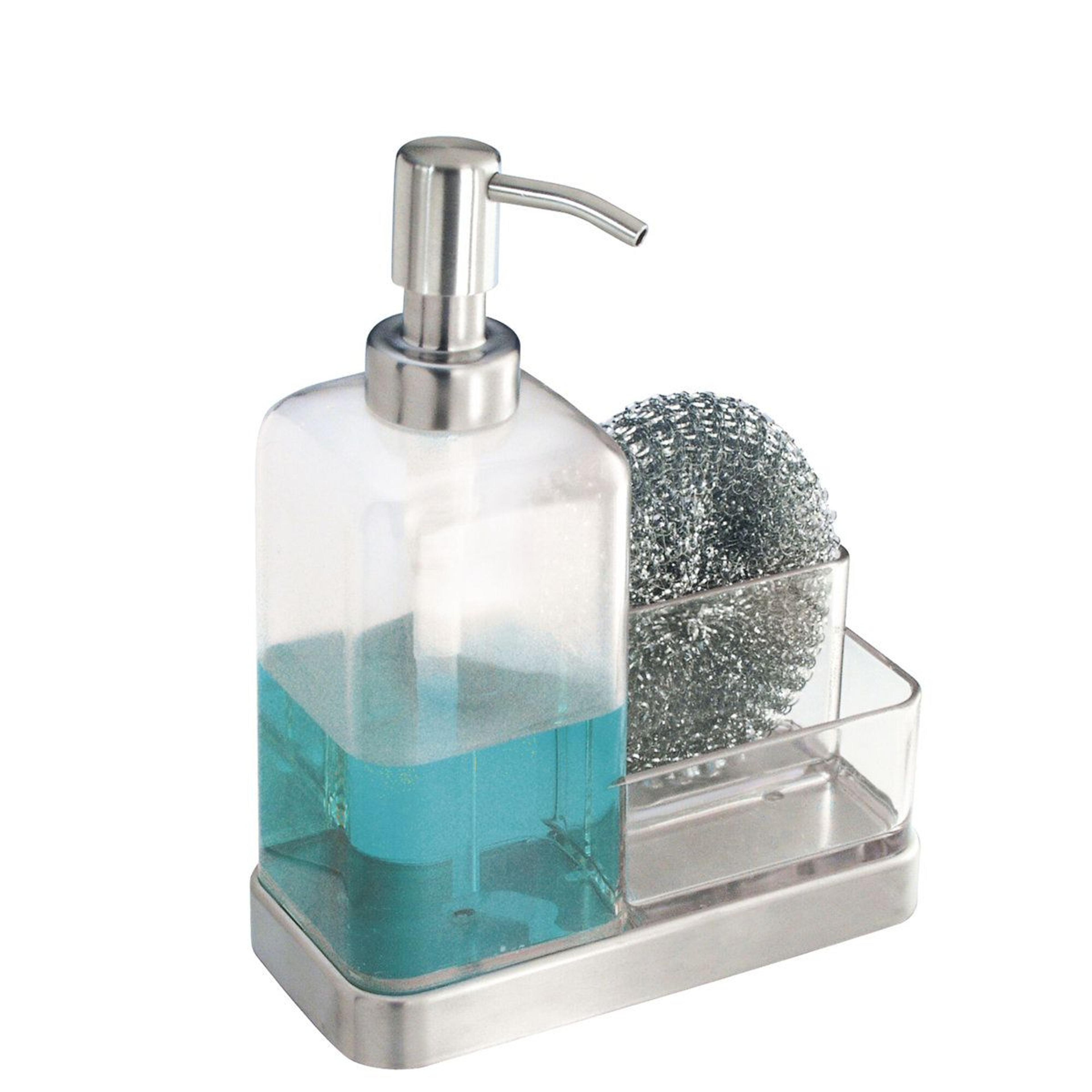 forma stainless steel kitchen sink organizer and soap dispenser with sponge holder