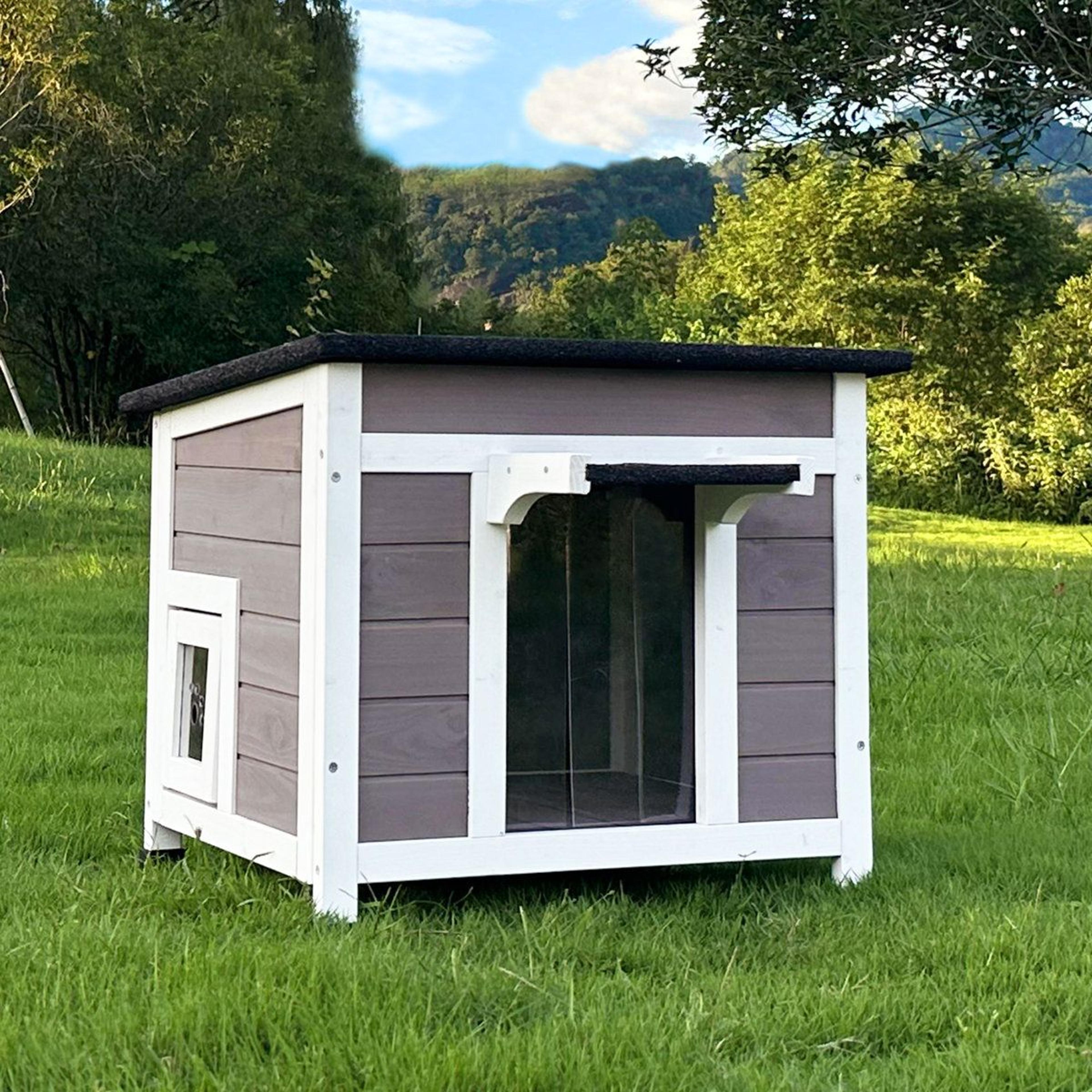 weatherproof outdoor cat house sturdy wooden feral cat shelter and cozy indoor condo