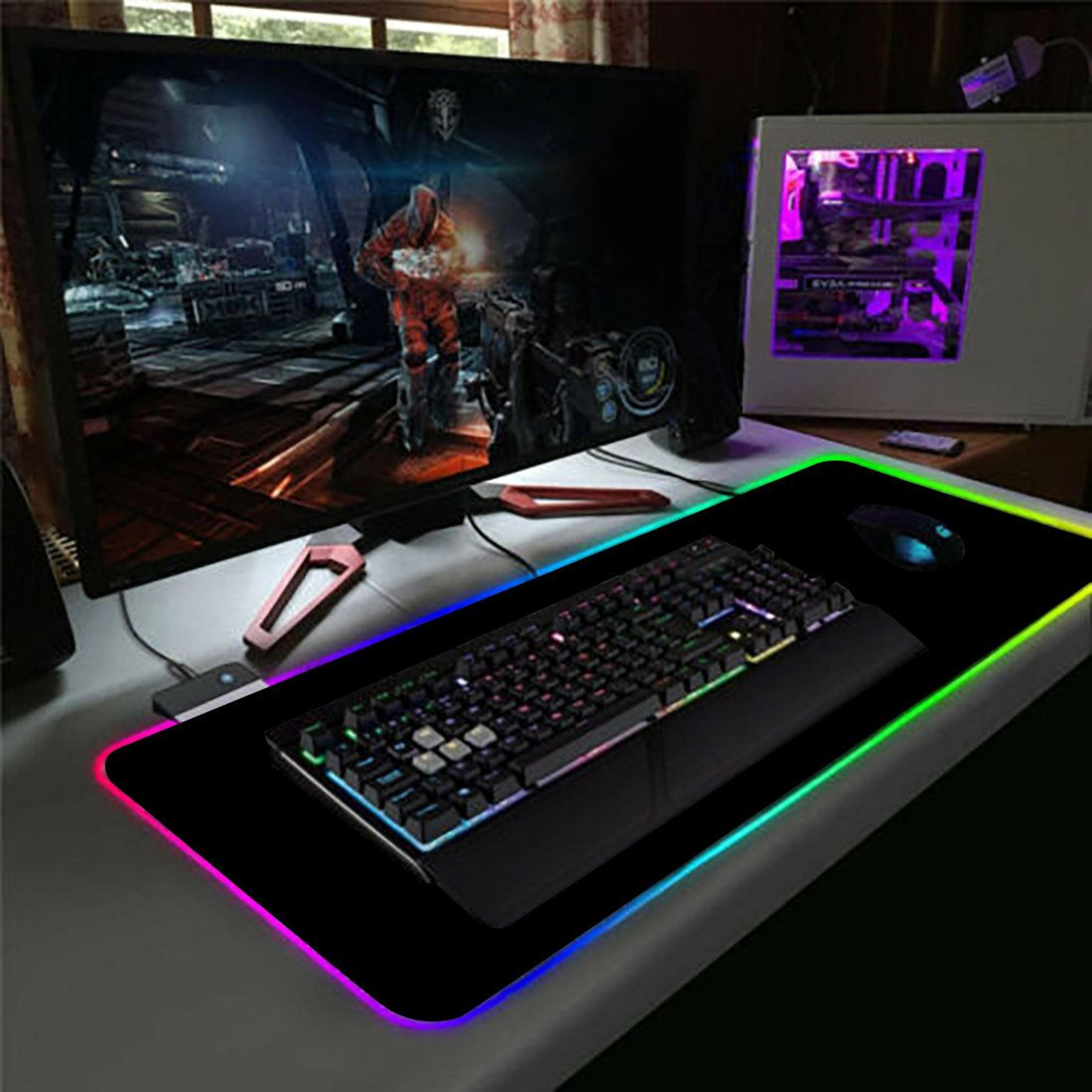 world map rgb gaming mouse pad extra large glowing desk mat for precision performance