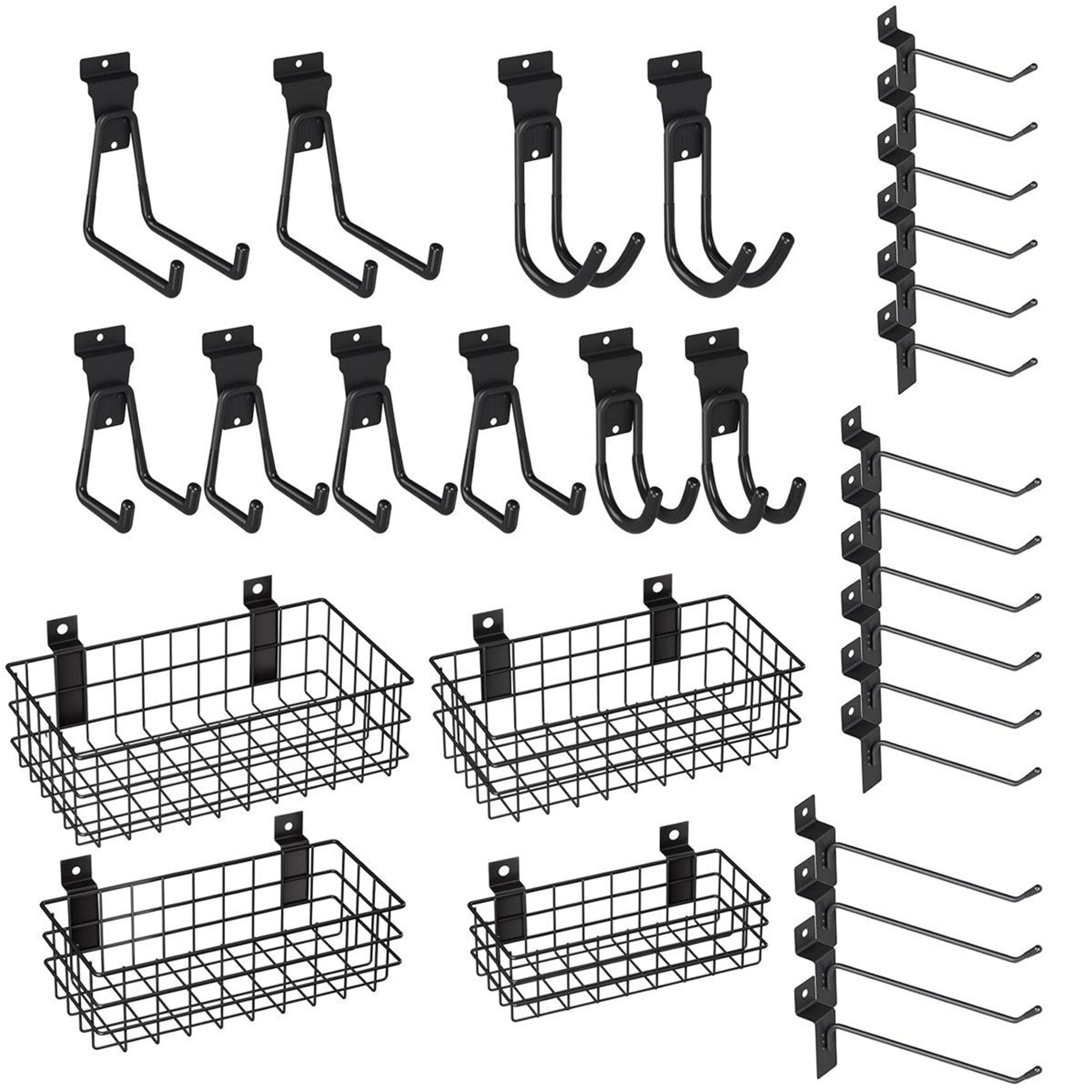 30 piece heavy accessories set garage storage hooks and baskets for organized wall systems