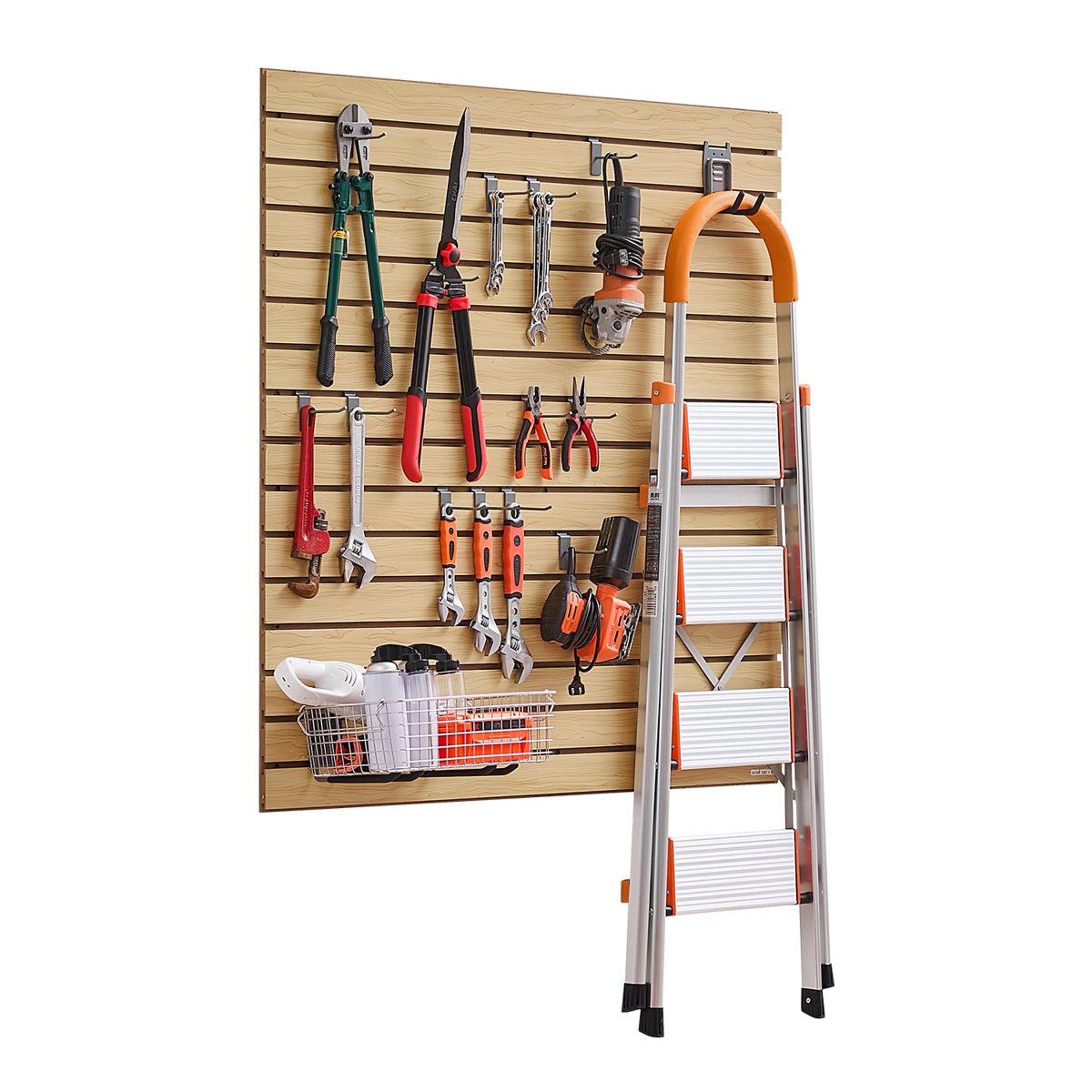 4 x 4 ft mdf modular garage wall storage slat wall panels