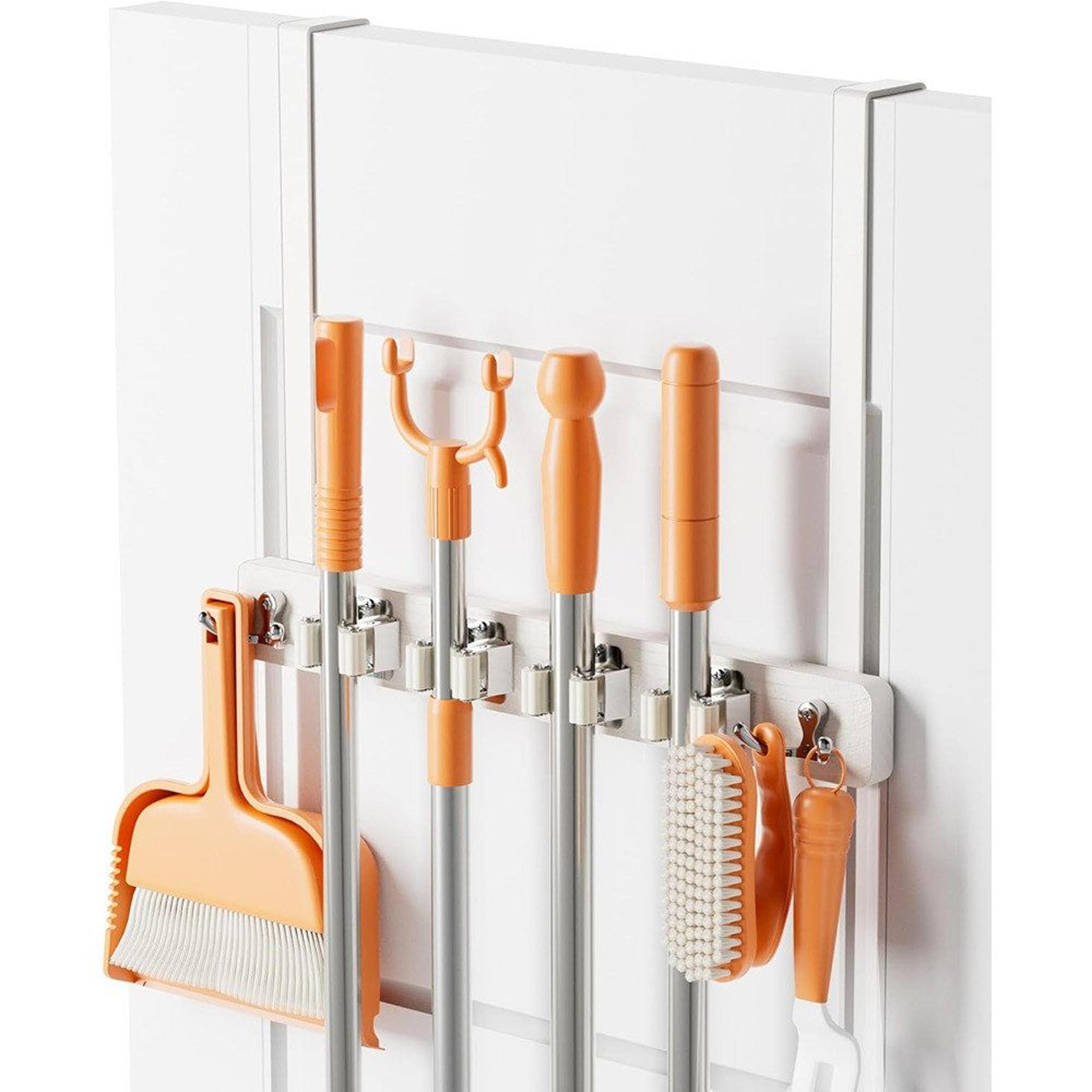 over the door broom and mop holder