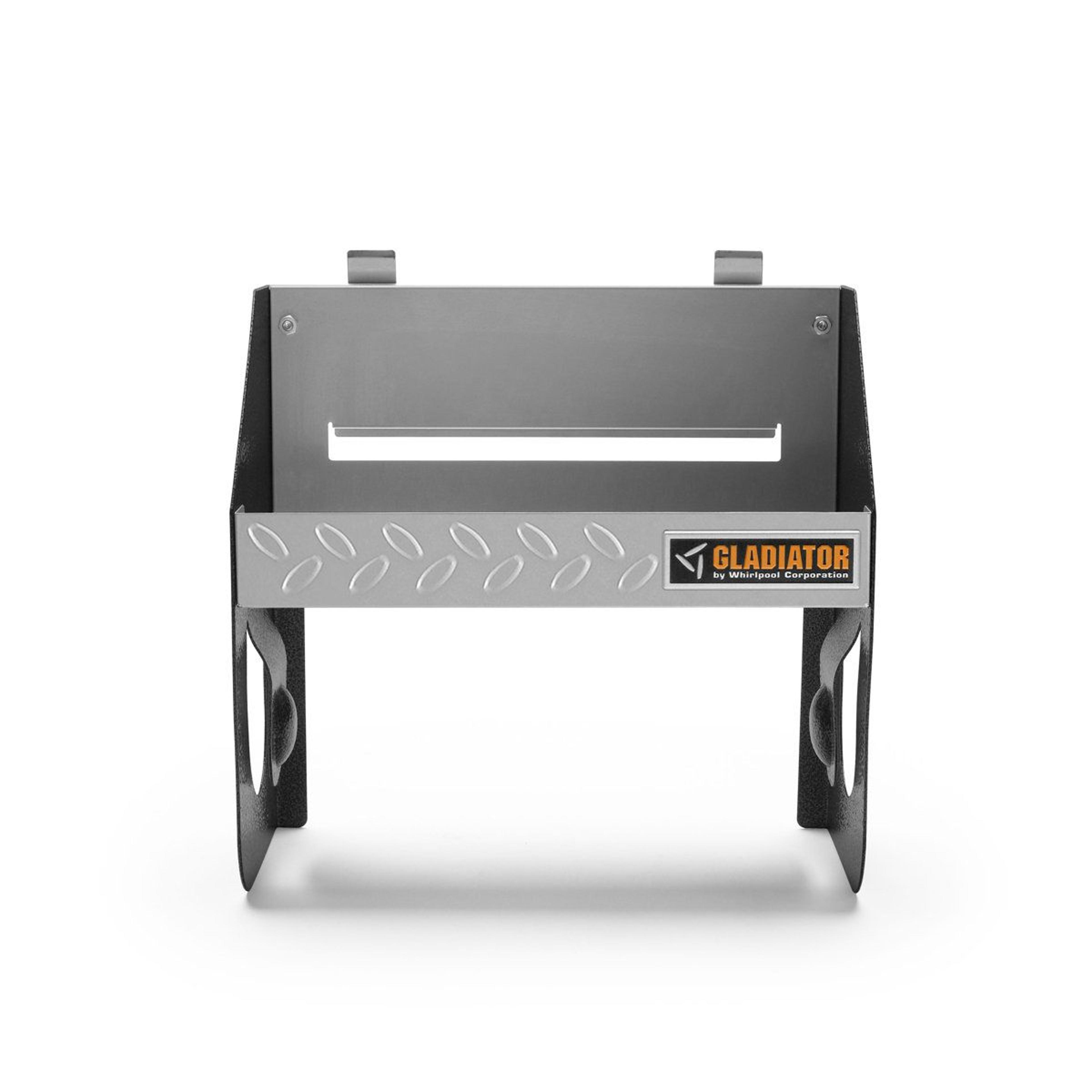steel garage cleaning caddy and wall storage organizer