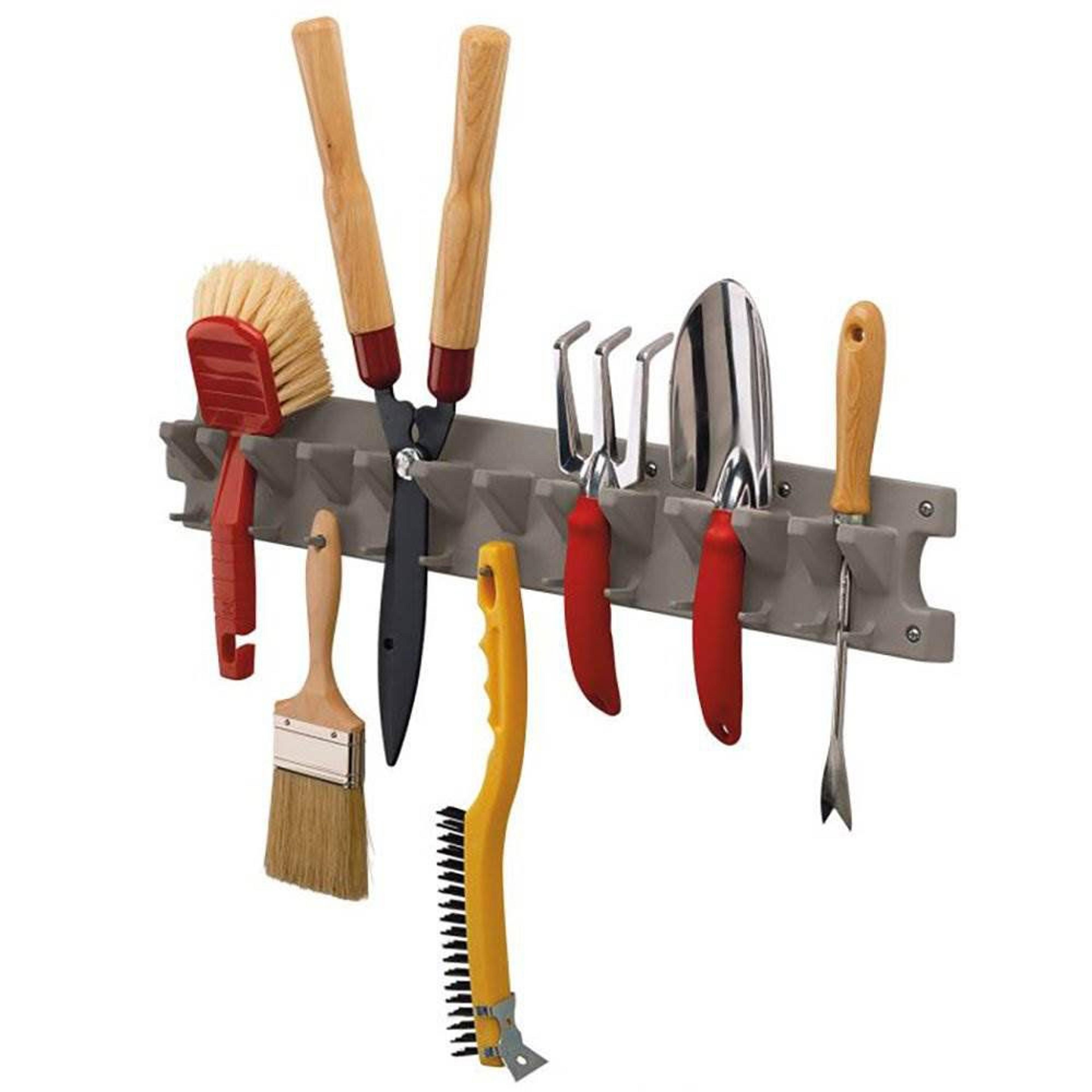 2 foot wall mounted garage garden hand tool organizer