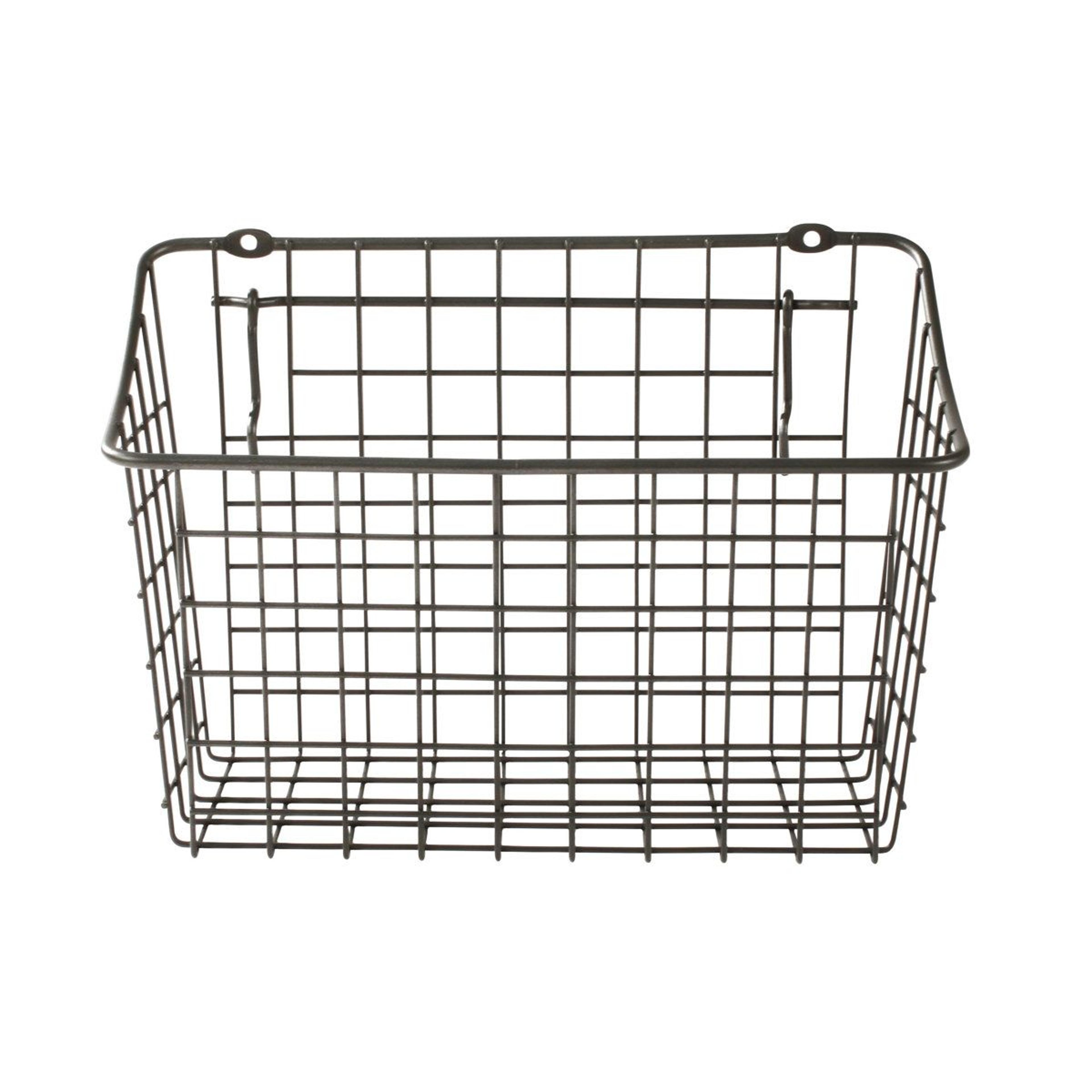 heavy duty wire pegboard storage basket wall mount organizer